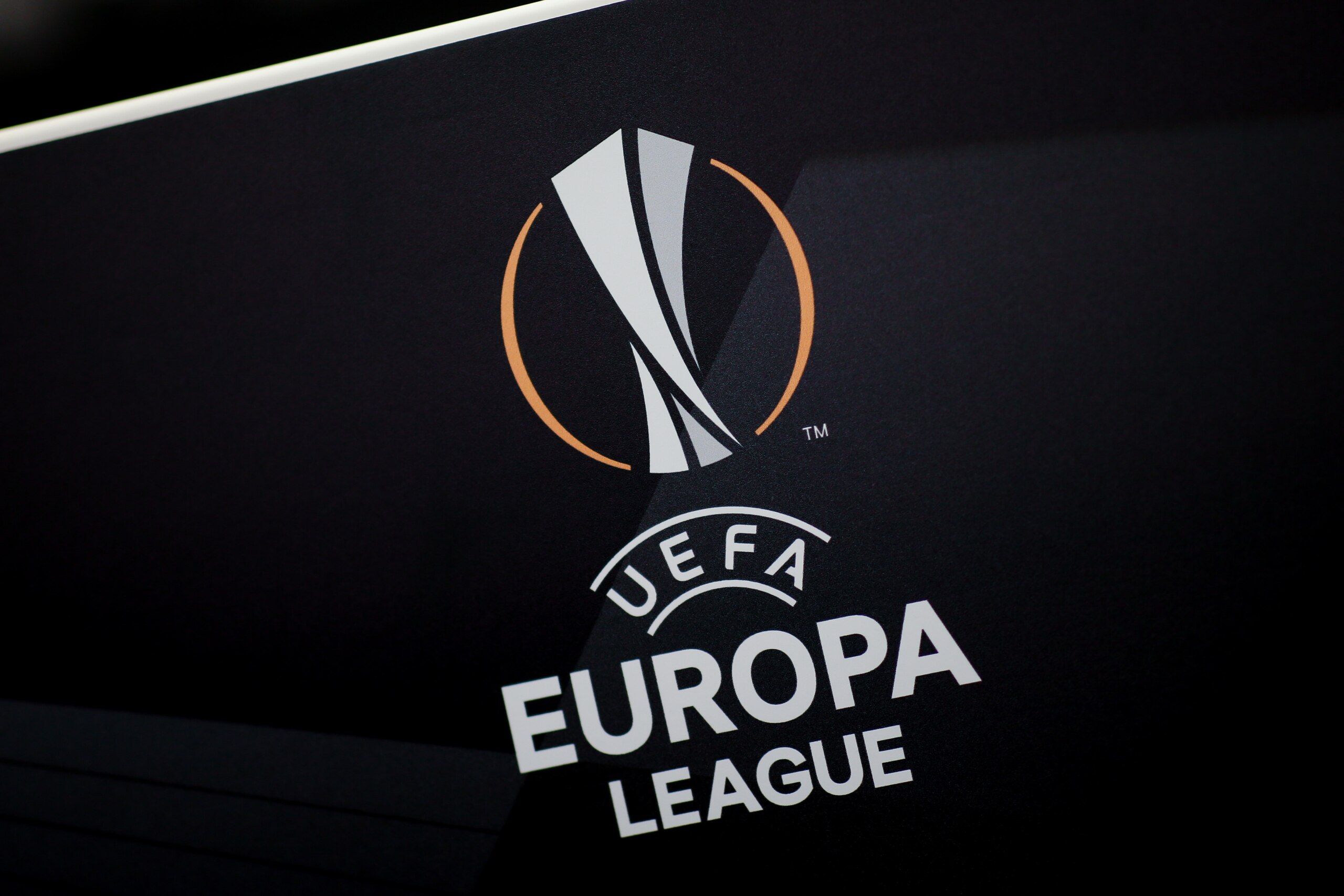 BRUSSELS, BELGIUM - OCTOBER 25: Logo UEFA Europa League during the UEFA Europa League   match between Anderlecht v Fenerbahce at the Constant Vanden Stock Stadium on October 25, 2018 in Brussels Belgium (Photo by Erwin Spek/Soccrates/Getty Images)