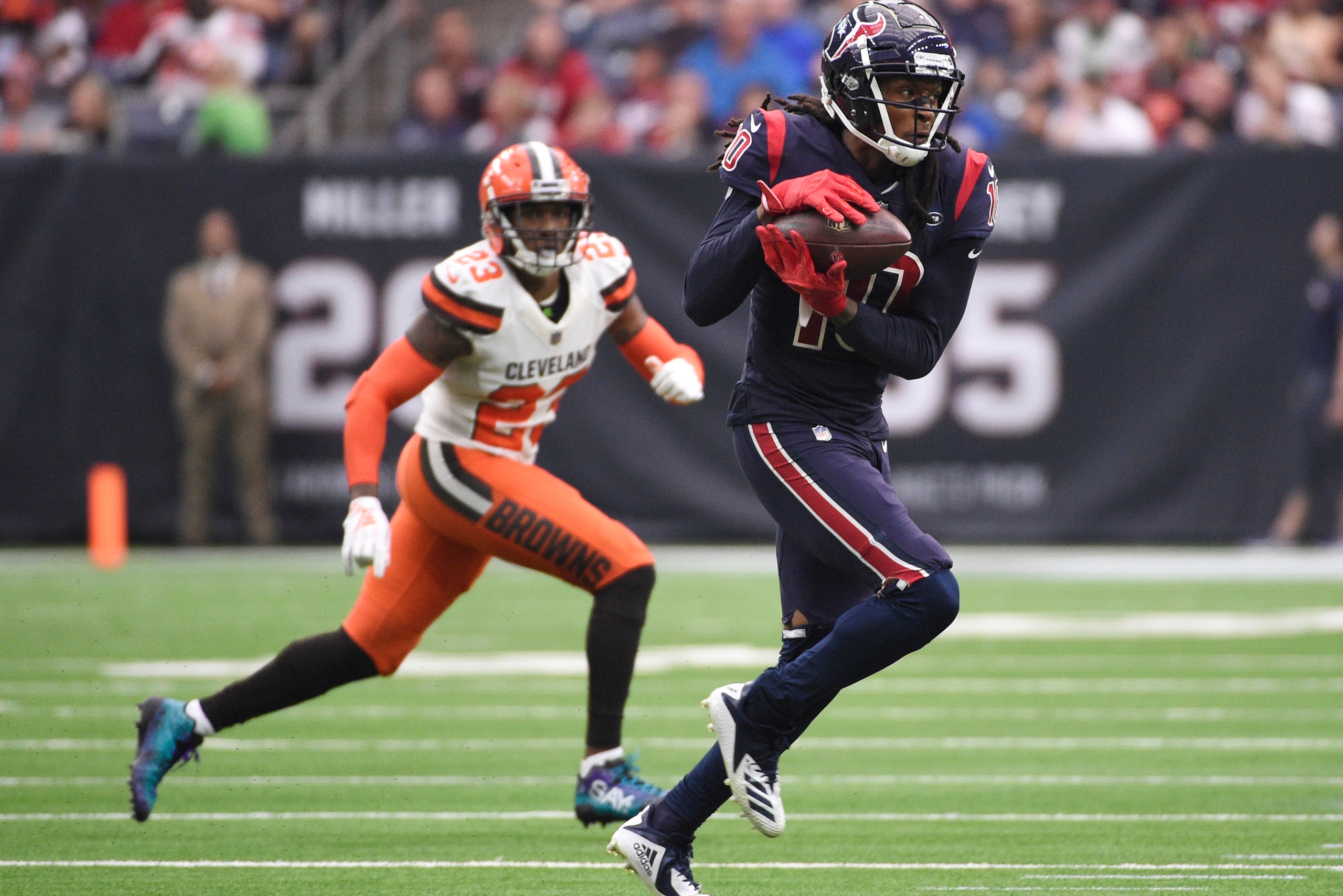 DeAndre Hopkins is capable of dominating any game. DeAndre Hopkins is capable of dominating any game.