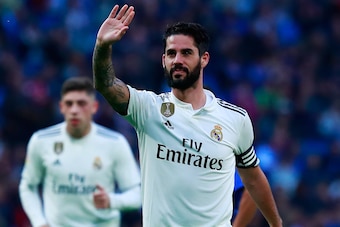 MADRID, SPAIN - DECEMBER 06:  Isco of Real Madrid celebrates after scoring his team's fourth goal during the Copa del Rey fourth round match between Real Madrid and Melilla at Estadio Bernabeu on December 6, 2018 in Madrid, Spain.  (Photo by Gonzalo Arroy