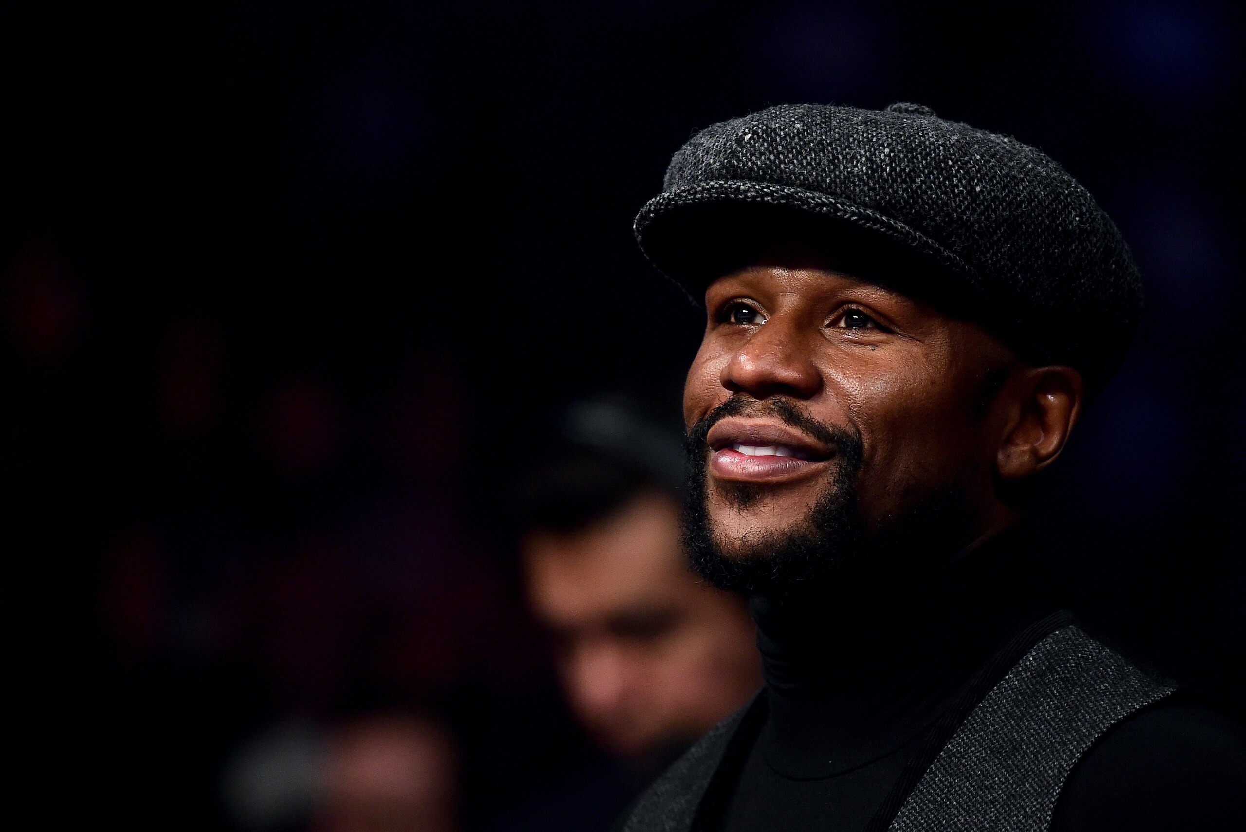 LOS ANGELES, CA - DECEMBER 01:  Floyd Mayweather Jr. looks on ringside before the fight between Deontay Wilder and Tyson Fury during the WBC Heavyweight Champioinship at Staples Center on December 1, 2018 in Los Angeles, California.  (Photo by Harry How/G
