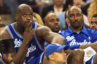 Shaquille O'Neal ran a double-screen play during his one season with Karl Malone on the Lakers, and the Sixers have adopted it, along with the stars' names, 15 seasons later.