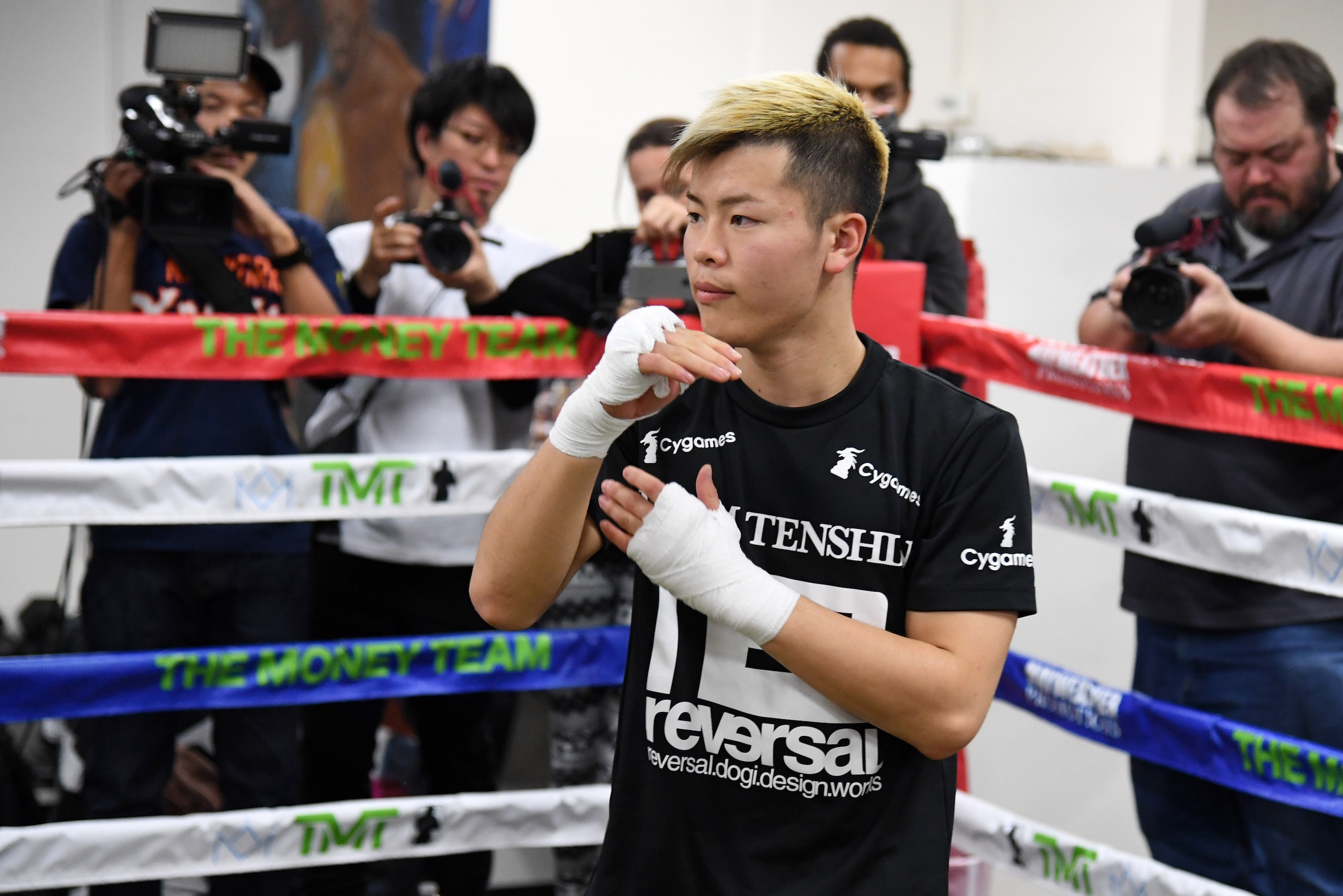 LAS VEGAS, NEVADA - DECEMBER 06:  Tenshin Nasukawa works out at the Mayweather Boxing Club on December 6, 2018 in Las Vegas, Nevada. Nasukawa will meet Floyd Mayweather Jr. in a three-round boxing exhibition at Saitama Prefecture Super Arena in Saitama, J