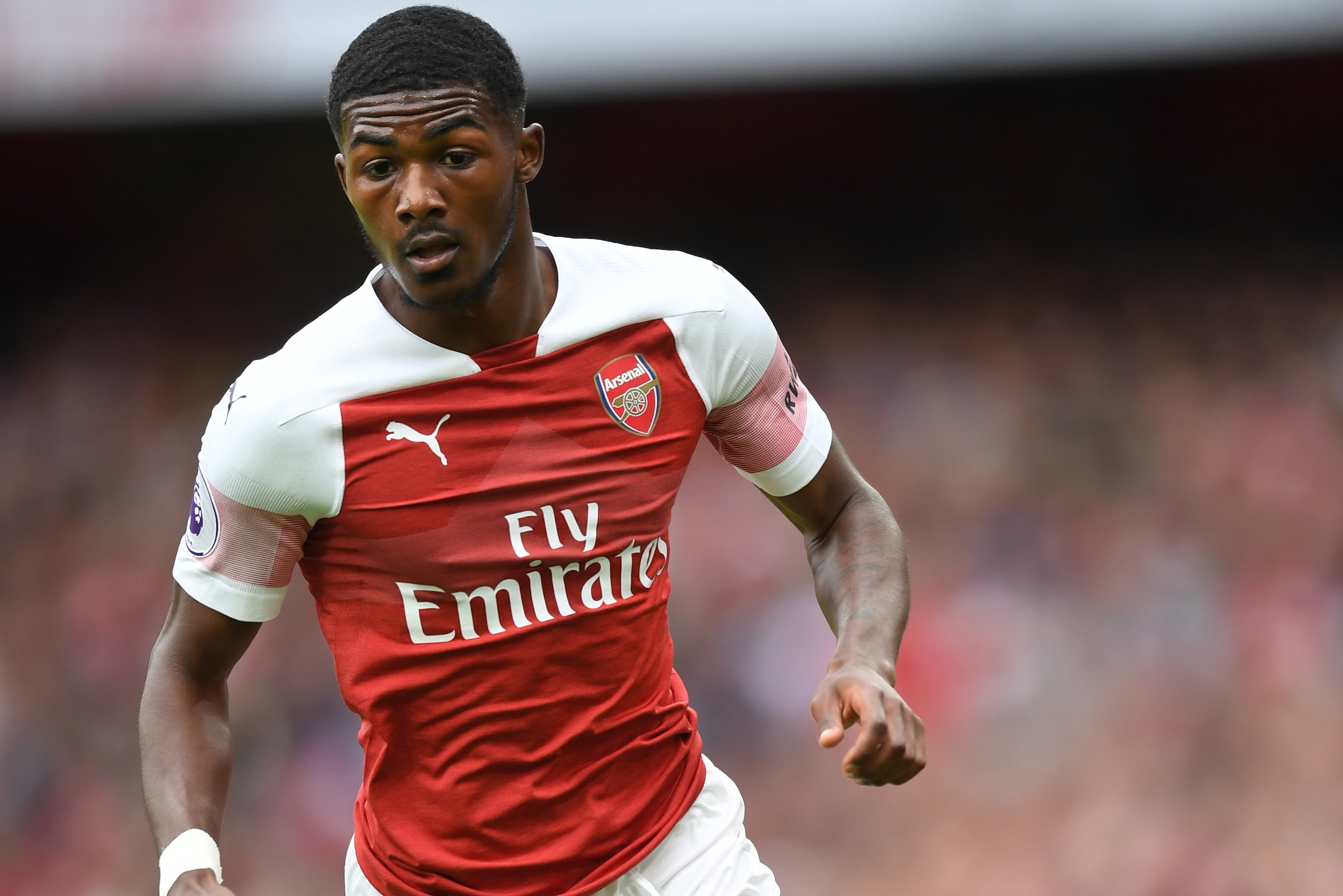 LONDON, ENGLAND - AUGUST 12: Ainsley Maitland-Niles of Arsenal in action during the Premier League match between Arsenal FC and Manchester City at Emirates Stadium on August 12, 2018 in London, United Kingdom. (Photo by Michael Regan/Getty Images) LONDON, ENGLAND - AUGUST 12: Ainsley Maitland-Niles of Arsenal in action during the Premier League match between Arsenal FC and Manchester City at Emirates Stadium on August 12, 2018 in London, United Kingdom. (Photo by Michael Regan/Getty Images)