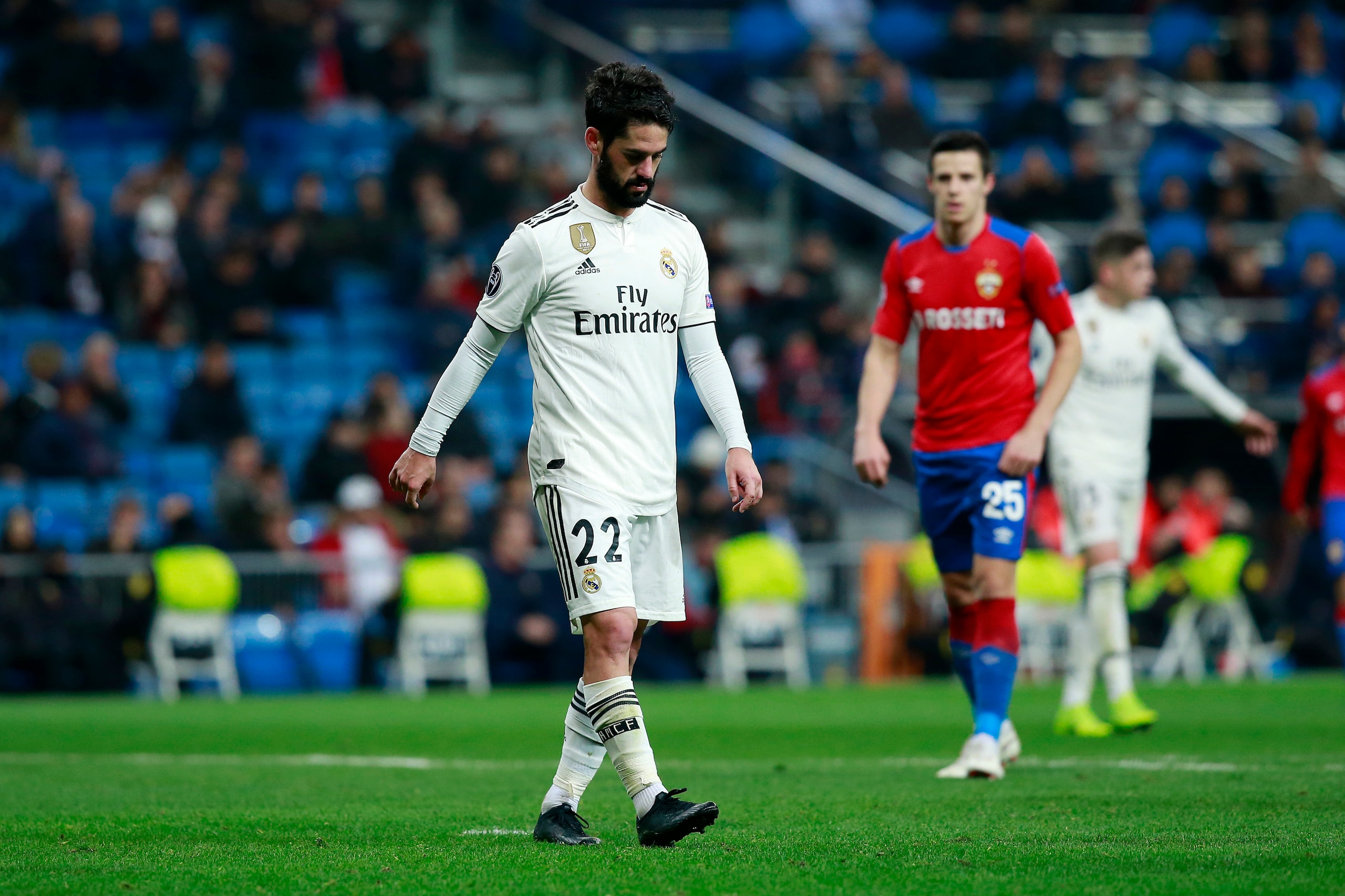 MADRID, SPAIN - DECEMBER 12: Isco of Real Madrid reacts during the UEFA Champions League Group G match between Real Madrid and CSKA Moscow at Bernabeu on December 12, 2018 in Madrid, Spain. (Photo by Gonzalo Arroyo Moreno/Getty Images) MADRID, SPAIN - DECEMBER 12: Isco of Real Madrid reacts during the UEFA Champions League Group G match between Real Madrid and CSKA Moscow at Bernabeu on December 12, 2018 in Madrid, Spain. (Photo by Gonzalo Arroyo Moreno/Getty Images)