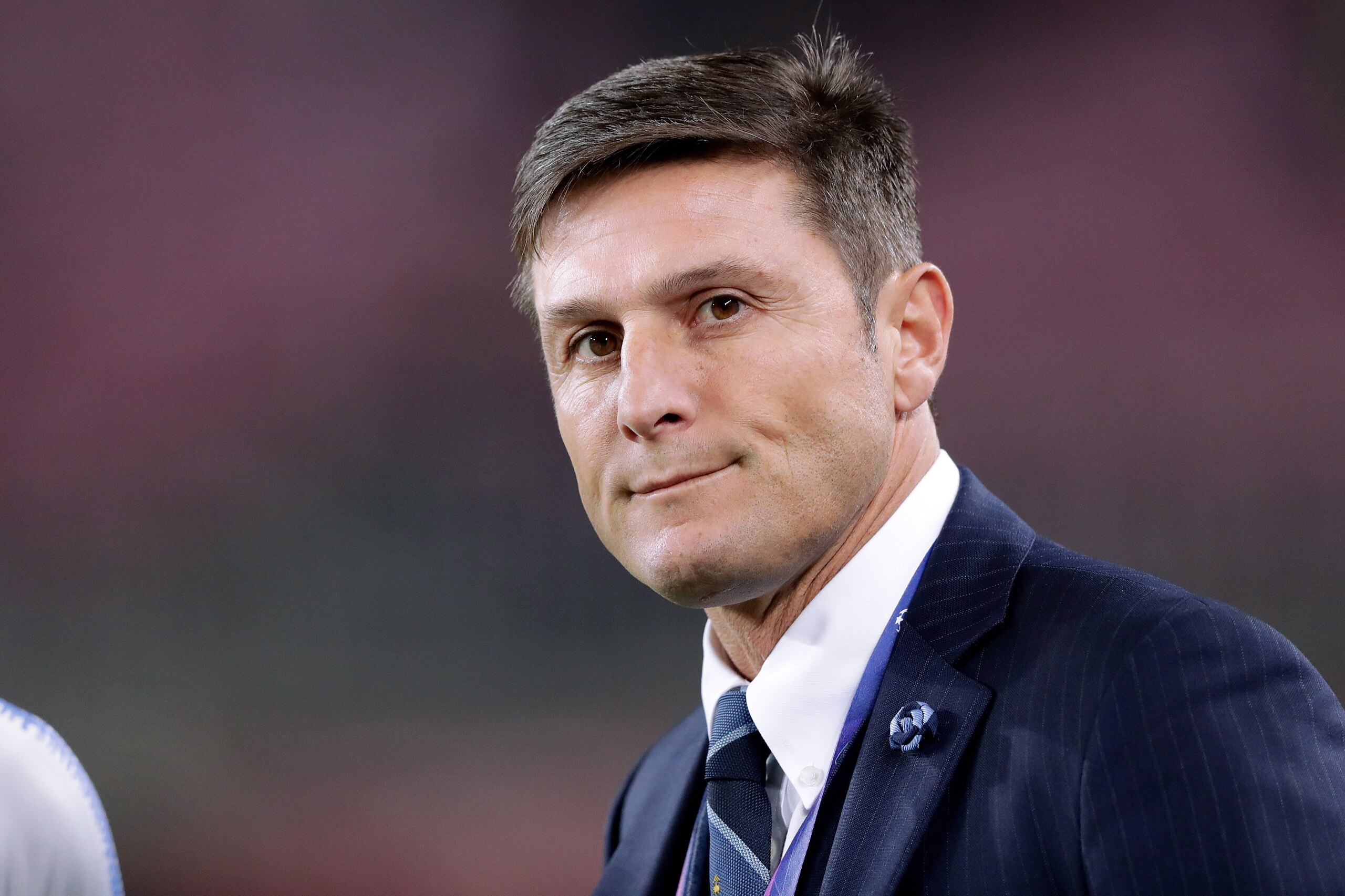BARCELONA, SPAIN - OCTOBER 24: Javier Zanetti during the UEFA Champions League match between FC Barcelona v Internazionale at the Camp Nou on October 24, 2018 in Barcelona Spain (Photo by Jeroen Meuwsen/Soccrates/Getty Images) BARCELONA, SPAIN - OCTOBER 24: Javier Zanetti during the UEFA Champions League match between FC Barcelona v Internazionale at the Camp Nou on October 24, 2018 in Barcelona Spain (Photo by Jeroen Meuwsen/Soccrates/Getty Images)