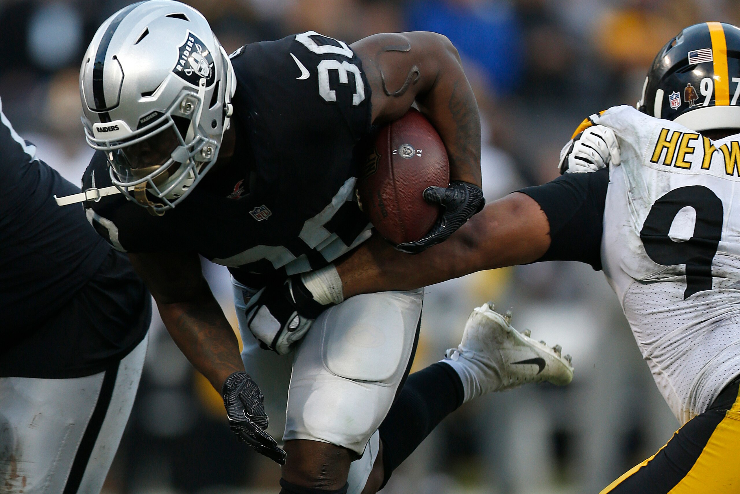 Jalen Richard can be difficult to defend. Jalen Richard can be difficult to defend.