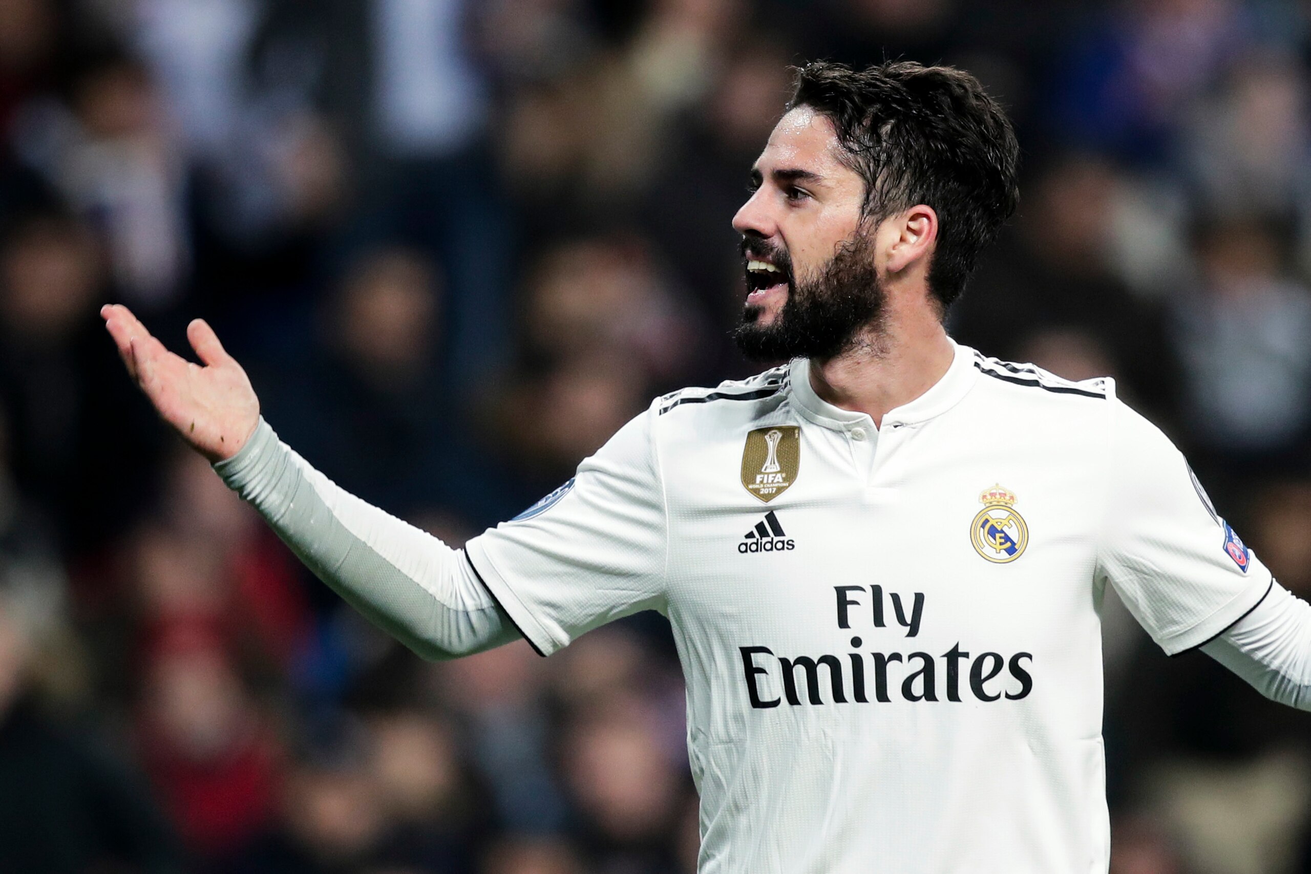 MADRID, SPAIN - DECEMBER 12: Isco of Real Madrid during the UEFA Champions League  match between Real Madrid v CSKA Moskou at the Santiago Bernabeu on December 12, 2018 in Madrid Spain (Photo by David S. Bustamante/Soccrates/Getty Images)