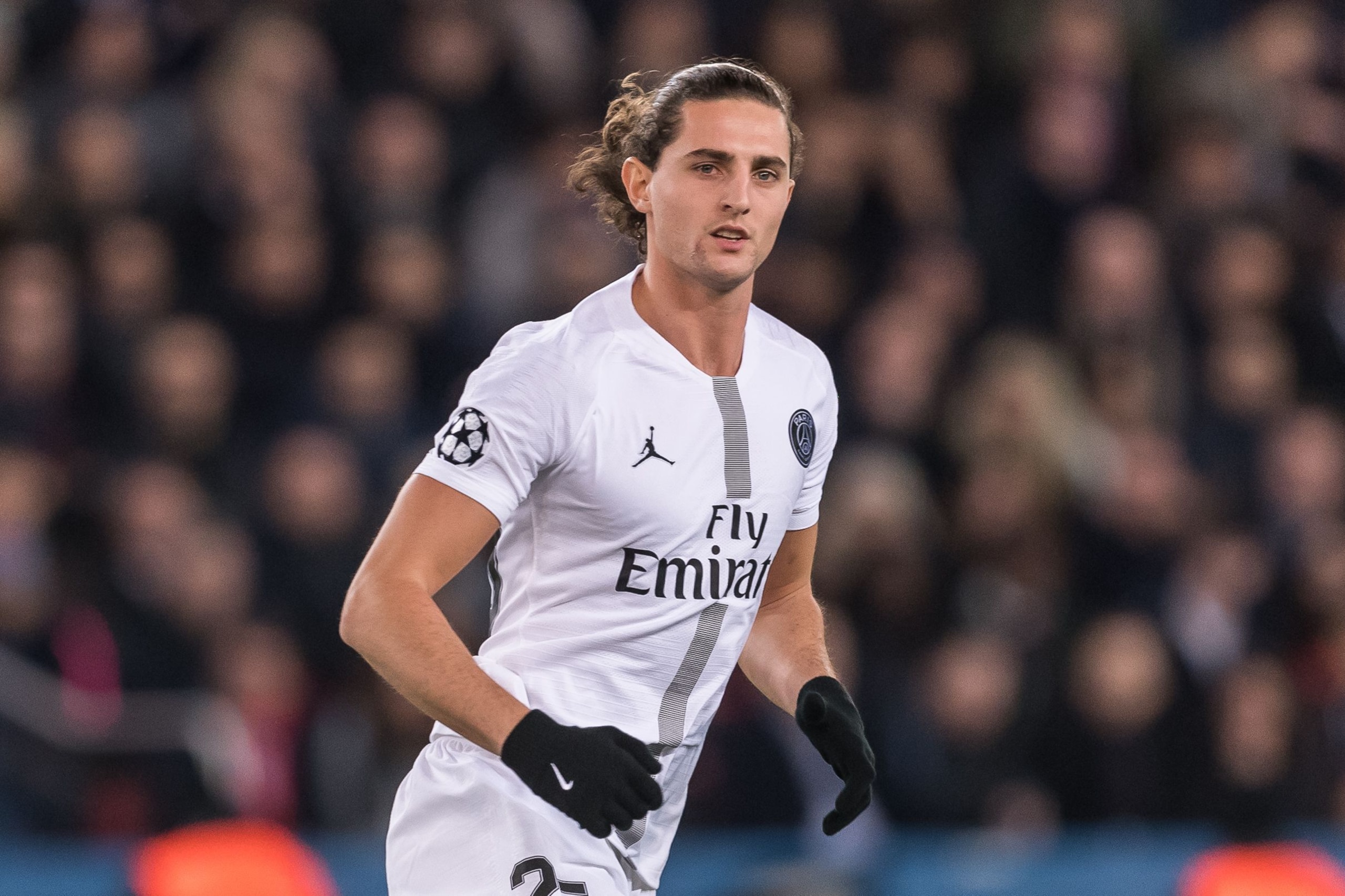 Adrien Rabiot of Paris Saint-Germain during the UEFA Champions League group C match between Paris St Germain and Liverpool FC at the Parc des Princes on November 28, 2018 in Paris, France(Photo by VI Images via Getty Images)
