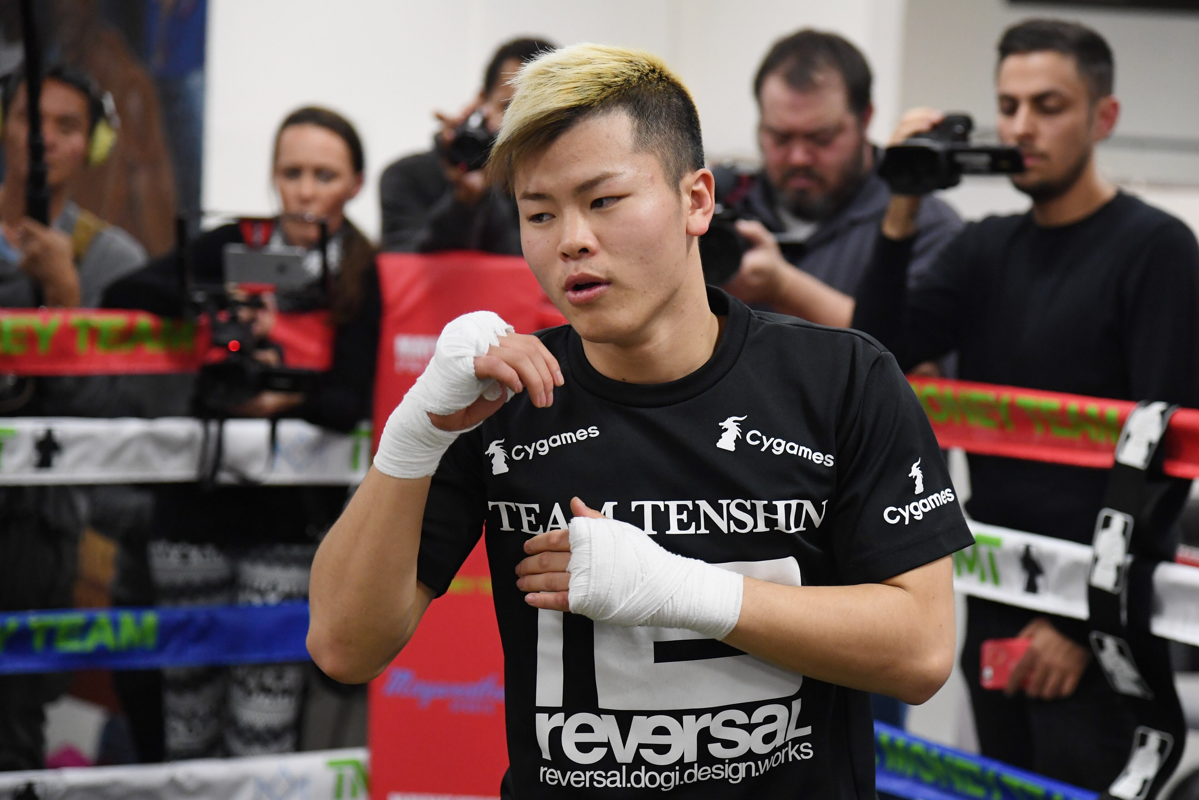 LAS VEGAS, NEVADA - DECEMBER 06:  Tenshin Nasukawa works out at the Mayweather Boxing Club on December 6, 2018 in Las Vegas, Nevada. Nasukawa will meet Floyd Mayweather Jr. in a three-round boxing exhibition at Saitama Prefecture Super Arena in Saitama, J