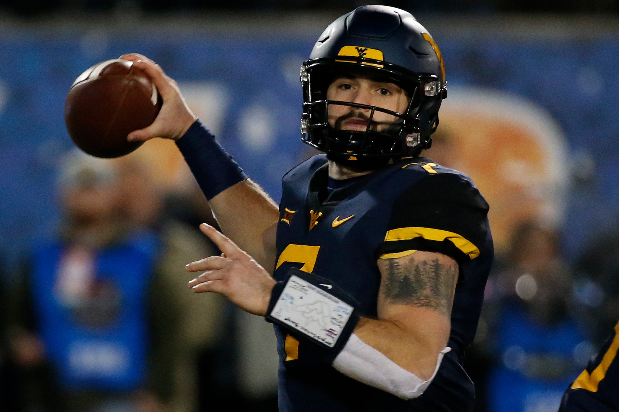 MORGANTOWN, WV - NOVEMBER 23: Will Grier #7 of the West Virginia Mountaineers in action against the Oklahoma Soonersrs on November 23, 2018 at Mountaineer Field in Morgantown, West Virginia. (Photo by Justin K. Aller/Getty Images) MORGANTOWN, WV - NOVEMBER 23: Will Grier #7 of the West Virginia Mountaineers in action against the Oklahoma Soonersrs on November 23, 2018 at Mountaineer Field in Morgantown, West Virginia. (Photo by Justin K. Aller/Getty Images)