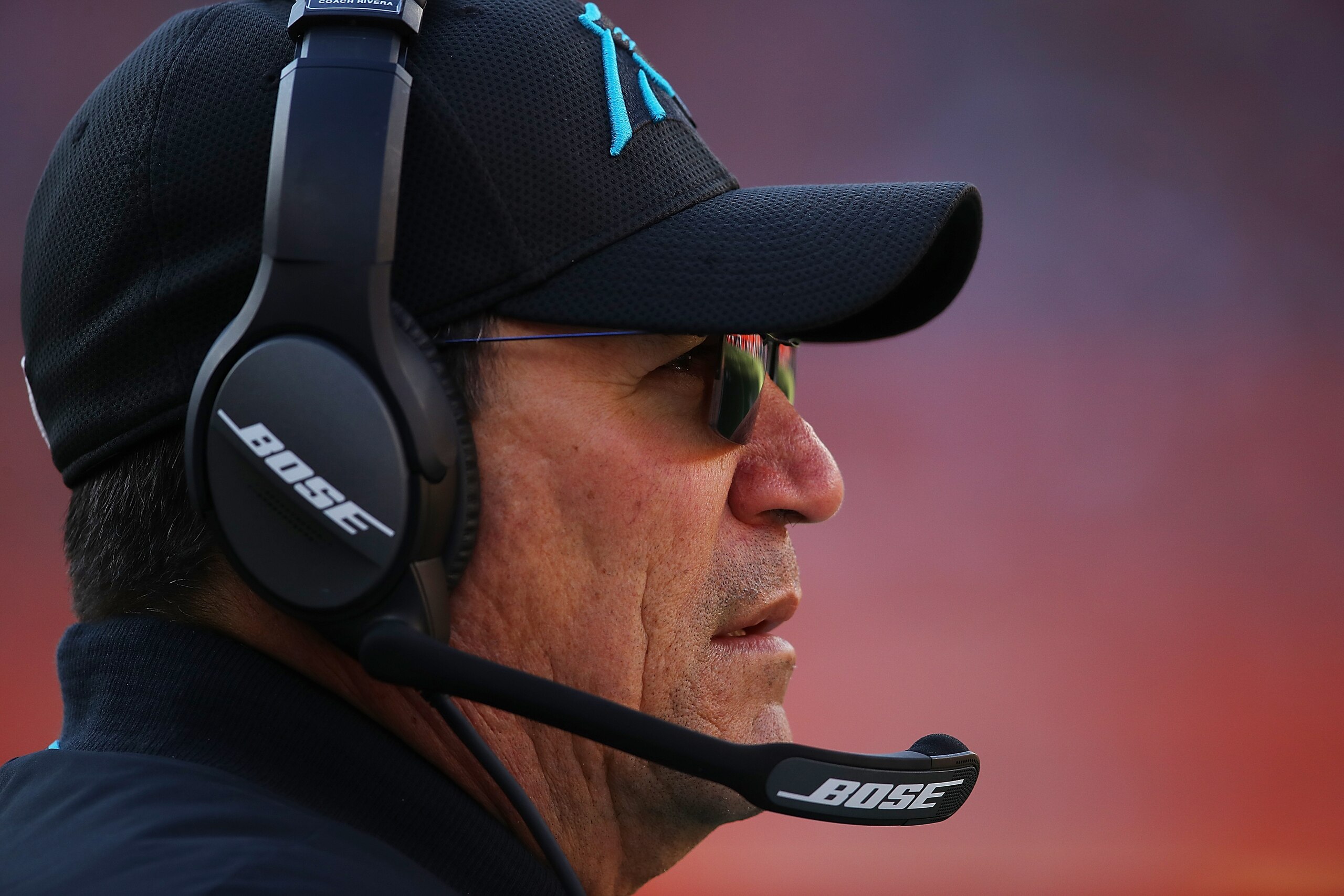 CLEVELAND, OH - DECEMBER 09: Head coach Ron Rivera of the Carolina Panthers looks on during the first quarter against the Cleveland Browns at FirstEnergy Stadium on December 9, 2018 in Cleveland, Ohio. (Photo by Gregory Shamus/Getty Images) CLEVELAND, OH - DECEMBER 09: Head coach Ron Rivera of the Carolina Panthers looks on during the first quarter against the Cleveland Browns at FirstEnergy Stadium on December 9, 2018 in Cleveland, Ohio. (Photo by Gregory Shamus/Getty Images)