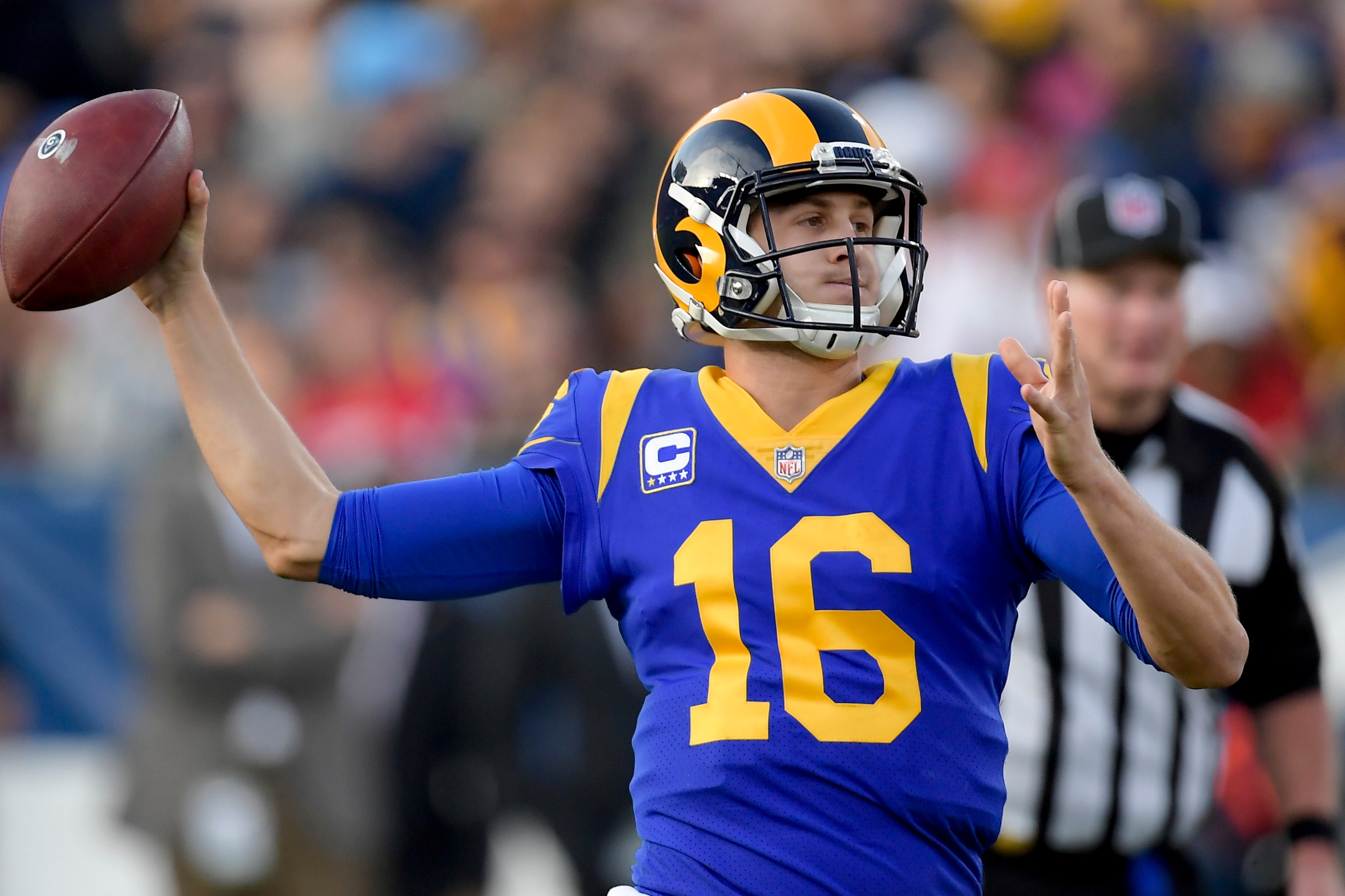 Jared Goff and the Rams hope to parlay their bye in the wild-card round to a long playoff run. Jared Goff and the Rams hope to parlay their bye in the wild-card round to a long playoff run.