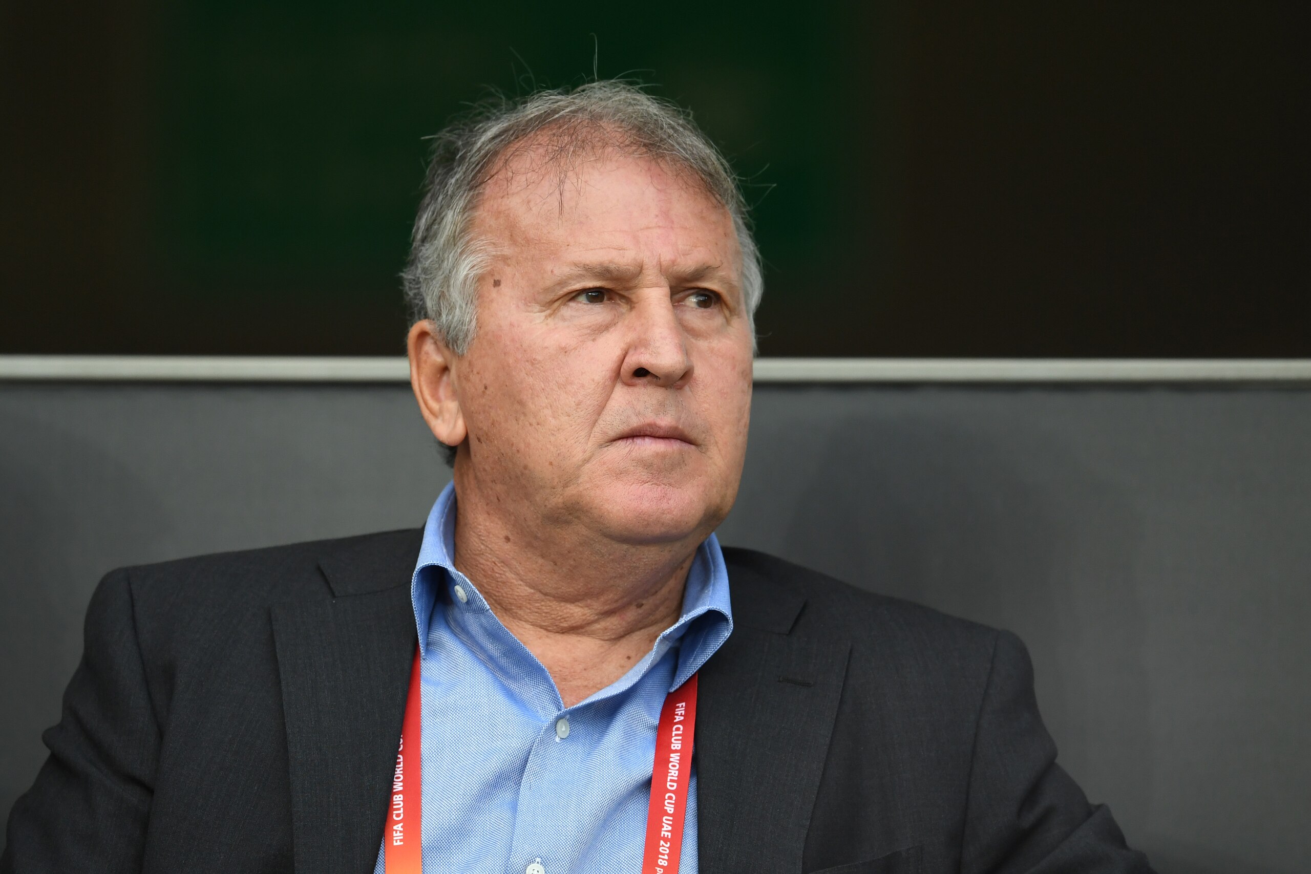 AL AIN, UNITED ARAB EMIRATES - DECEMBER 15:  Zico looks on prior to the match between Kashima Antlers and CD Guadalajara on December 15, 2018 in Al Ain, United Arab Emirates. (Photo by Etsuo Hara/Getty Images)