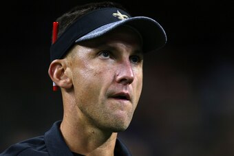 NEW ORLEANS, LA - SEPTEMBER 01:  Defensive coordinator Dennis Allen of the New Orleans Saints reacts during a game at Mercedes-Benz Superdome on September 1, 2016 in New Orleans, Louisiana.  (Photo by Jonathan Bachman/Getty Images)