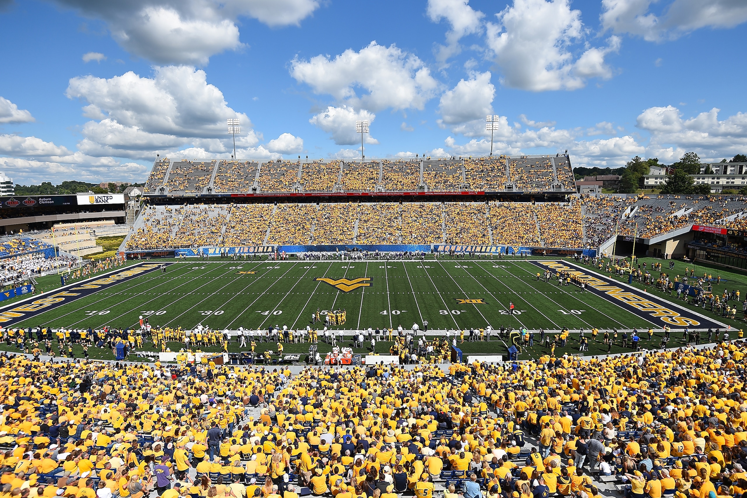 MORGANTOWN, WV - SEPTEMBER 09:  A general view of Milan Puskar Stadium during the game between the East Carolina Pirates and the West Virginia Mountaineers at Mountaineer Field on September 9, 2017 in Morgantown, West Virginia. (Photo by Joe Sargent/Getty