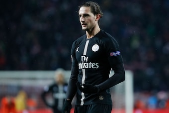 BELGRADE, SERBIA - DECEMBER 11: Adrien Rabiot of Paris Saint-Germain looks on during the UEFA Champions League Group C match between Red Star Belgrade and Paris Saint-Germain at Rajko Mitic Stadium on December 11, 2018 in Belgrade, Serbia. (Photo by Srdja