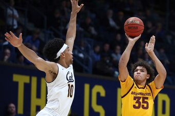 Arizona State's Taeshon Cherry and Cal's Justice Sueing