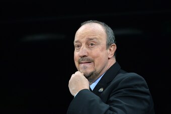 NEWCASTLE UPON TYNE, ENGLAND - JANUARY 05:  Rafael Benitez, Manager of Newcastle United looks on prior to the FA Cup Third Round match between Newcastle United and Blackburn Rovers at St. James Park on January 5, 2019 in Newcastle upon Tyne, United Kingdo
