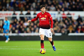 NEWCASTLE UPON TYNE, ENGLAND - JANUARY 02:  Victor Lindelof of Manchester United in action during the Premier League match between Newcastle United and Manchester United at St. James Park on January 2, 2019 in Newcastle upon Tyne, United Kingdom.  (Photo 