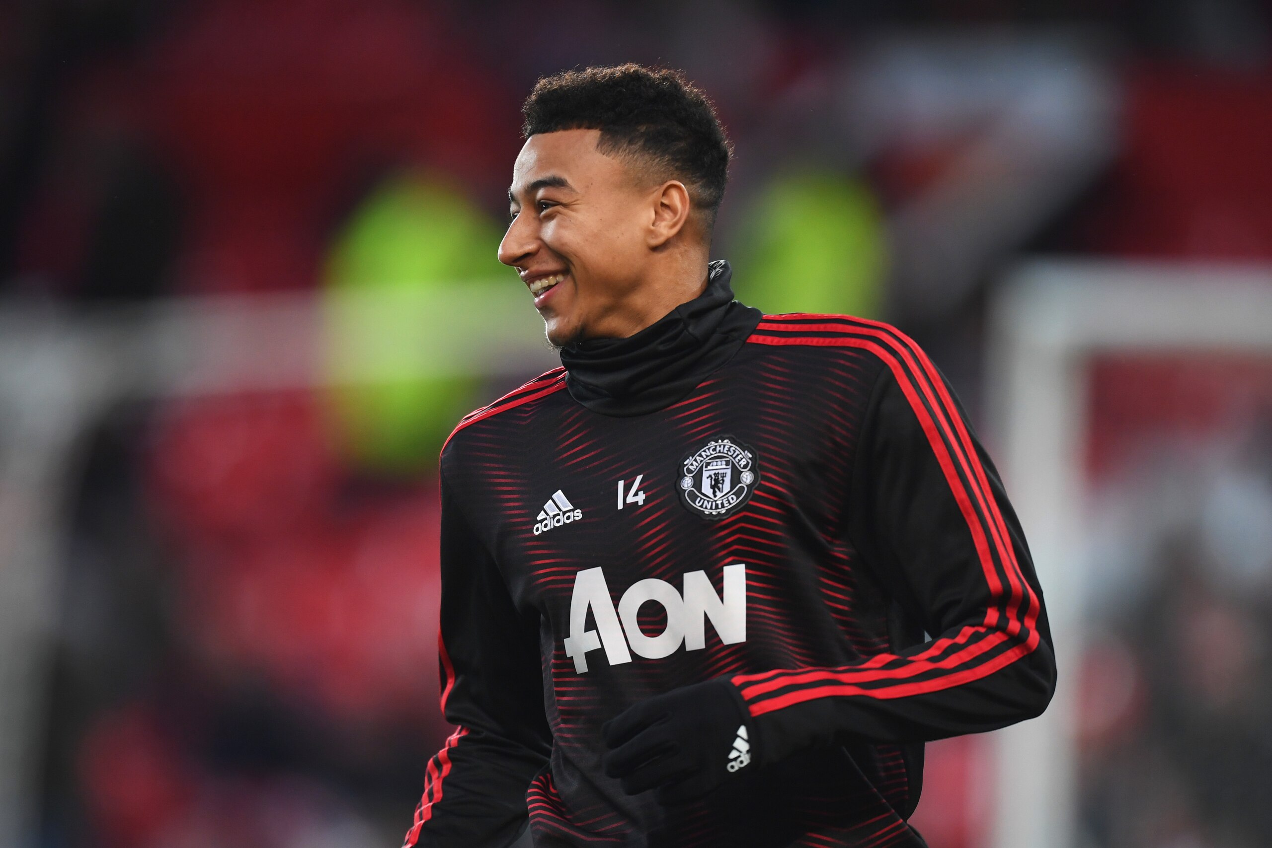 MANCHESTER, ENGLAND - DECEMBER 30: Jesse Lingard of Manchester United warms up prior to the Premier League match between Manchester United and AFC Bournemouth at Old Trafford on December 30, 2018 in Manchester, United Kingdom. (Photo by Michael Regan/Ge MANCHESTER, ENGLAND - DECEMBER 30: Jesse Lingard of Manchester United warms up prior to the Premier League match between Manchester United and AFC Bournemouth at Old Trafford on December 30, 2018 in Manchester, United Kingdom. (Photo by Michael Regan/Ge