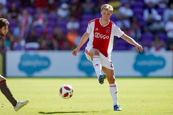 ORLANDO, UNITED STATES - JANUARY 12: Frenkie de Jong of Ajax during the    match between Sao Paulo FC v Ajax at the Orlando City Stadum on January 12, 2019 in Orlando United States (Photo by Laurens Lindhout/Soccrates/Getty Images)