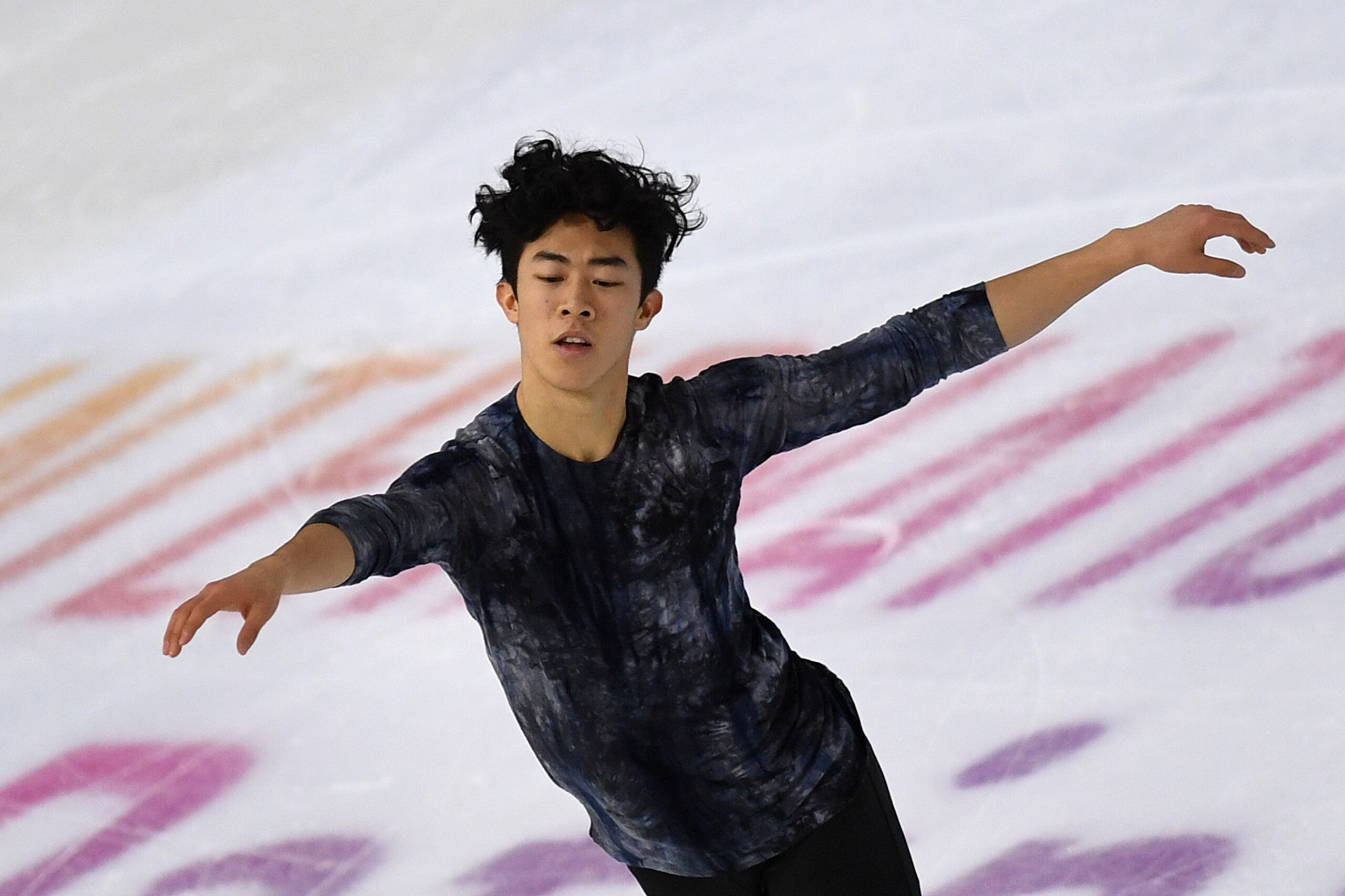 Nathan Chen of the US competes in the Mens Free Skating during the Internationaux de France ISU Grand Prix of Figure Skating in Grenoble, central-eastern France, on November 24, 2018. (Photo by JEAN-PIERRE CLATOT / AFP)        (Photo credit should read JE
