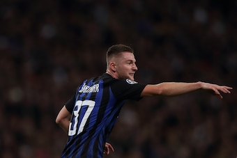 LONDON, ENGLAND - NOVEMBER 28: Milan Skriniar of FC Internazionale during the Group B match of the UEFA Champions League between Tottenham Hotspur and FC Internazionale at Wembley Stadium on November 28, 2018 in London, United Kingdom. (Photo by James Wil