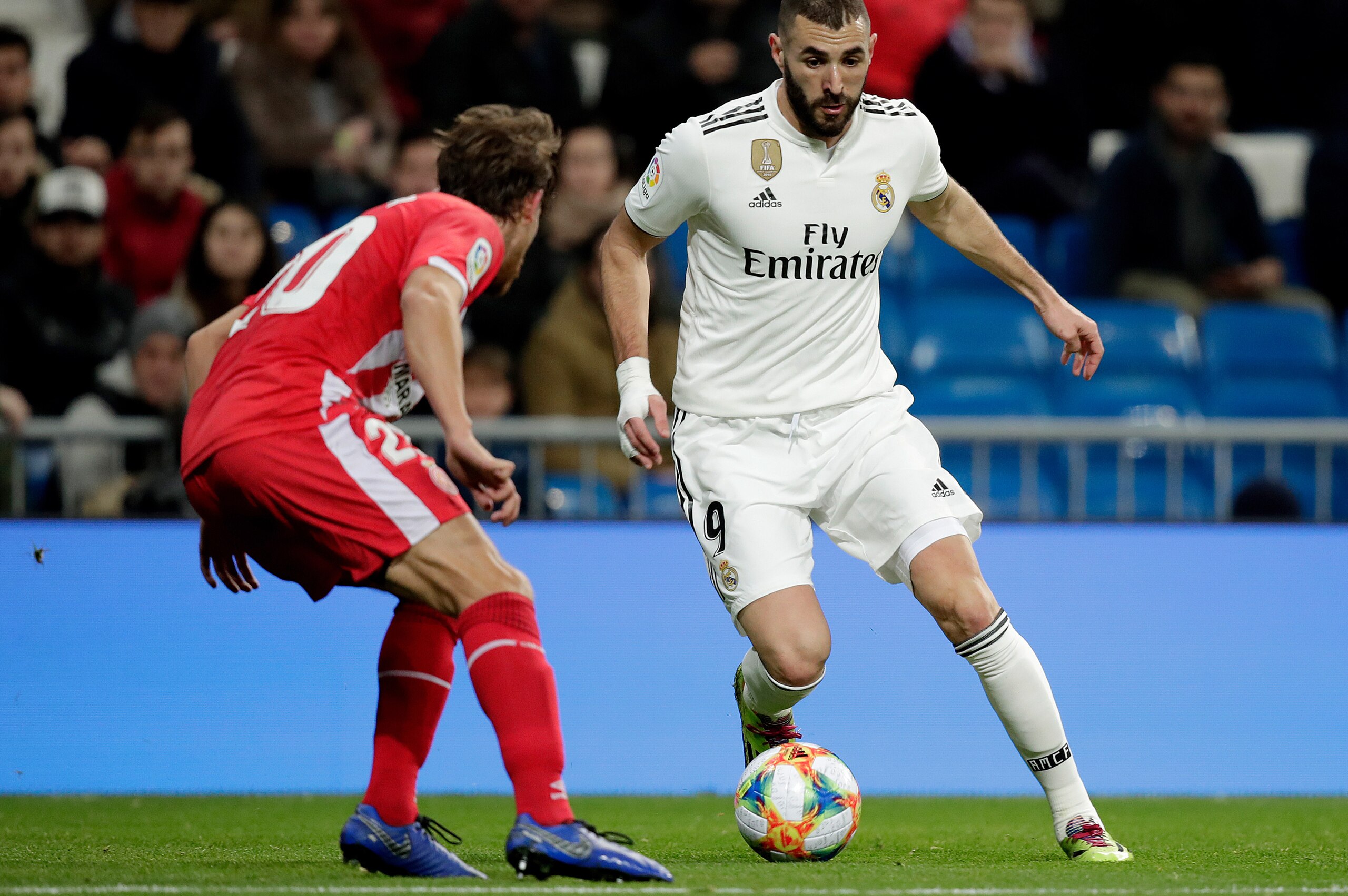 MADRID, SPAIN - JANUARY 24: Karim Benzema of Real Madrid during the Spanish Copa del Rey match between Real Madrid v Girona at the Santiago Bernabeu on January 24, 2019 in Madrid Spain (Photo by David S. Bustamante/Soccrates/Getty Images) MADRID, SPAIN - JANUARY 24: Karim Benzema of Real Madrid during the Spanish Copa del Rey match between Real Madrid v Girona at the Santiago Bernabeu on January 24, 2019 in Madrid Spain (Photo by David S. Bustamante/Soccrates/Getty Images)