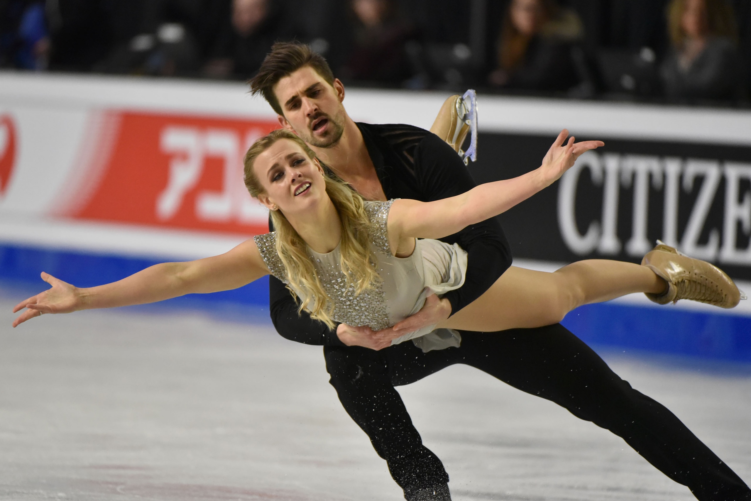 Madison Hubbell and Zachary Donohue of the US perform in the Senior Ice Dance program at the ISU Grand Prix of Figure Skating Final 2018-19 in Vancouver, British Columbia on December 8, 2018. (Photo by Don MacKinnon / AFP) (Photo credit should read Madison Hubbell and Zachary Donohue of the US perform in the Senior Ice Dance program at the ISU Grand Prix of Figure Skating Final 2018-19 in Vancouver, British Columbia on December 8, 2018. (Photo by Don MacKinnon / AFP) (Photo credit should read