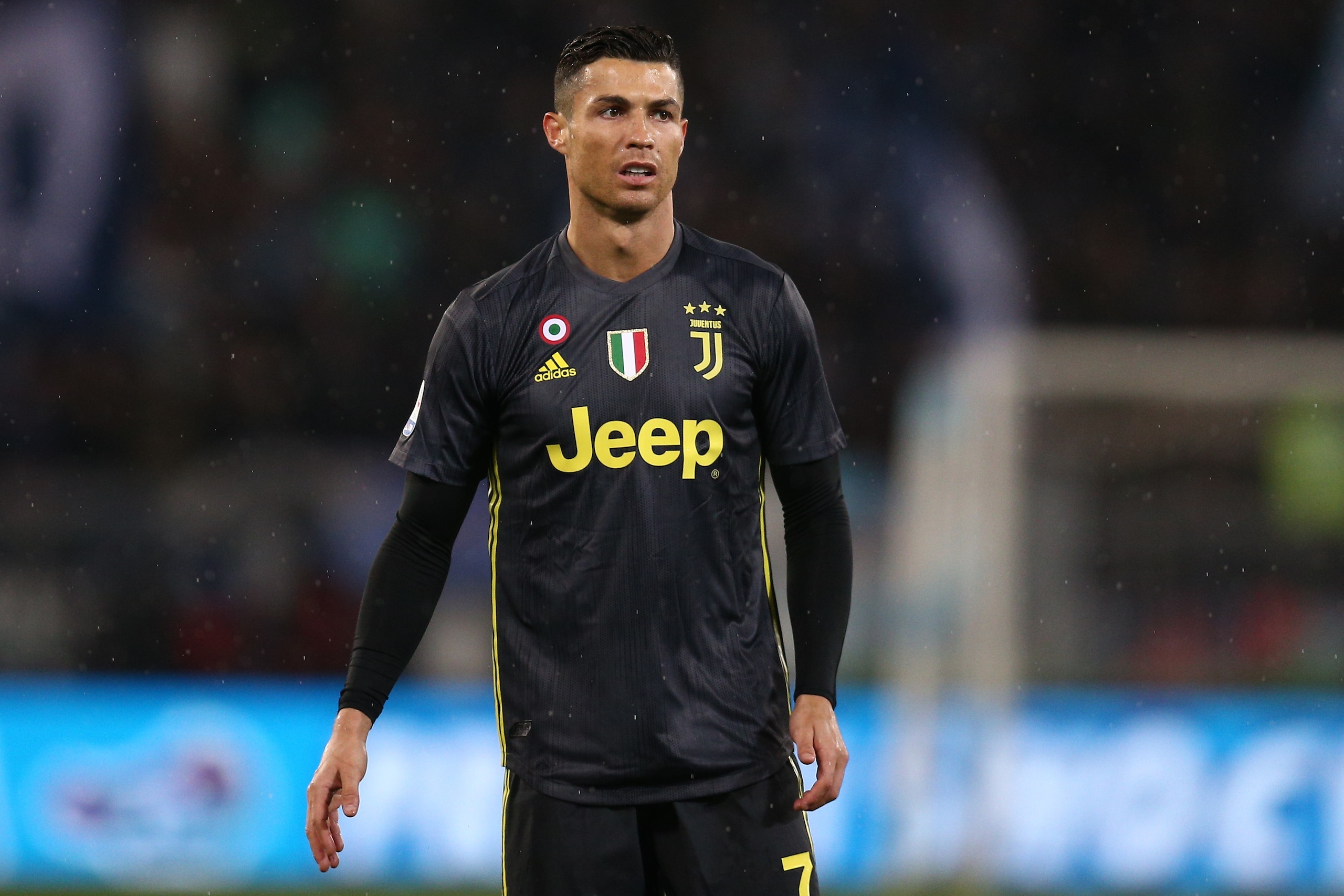 ROME, ITALY - JANUARY 27: Cristiano Ronaldo of Juventus during the Italian Serie A match between Lazio v Juventus at the Stadio Olimpico Rome on January 27, 2019 in Rome Italy (Photo by Danilo Di Giovanni/Soccrates/Getty Images) ROME, ITALY - JANUARY 27: Cristiano Ronaldo of Juventus during the Italian Serie A match between Lazio v Juventus at the Stadio Olimpico Rome on January 27, 2019 in Rome Italy (Photo by Danilo Di Giovanni/Soccrates/Getty Images)