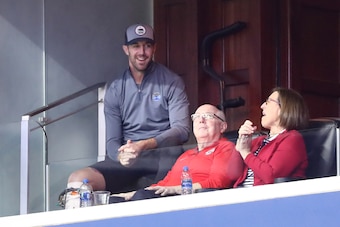 WASHINGTON, DC - JANUARY 21: Quarterback Alex Smith of the Washington Redskins looks on from a box during the second half of the Washington Wizards and Detroit Pistons game at Capital One Arena on January 21, 2019 in Washington, DC. NOTE TO USER: User exp
