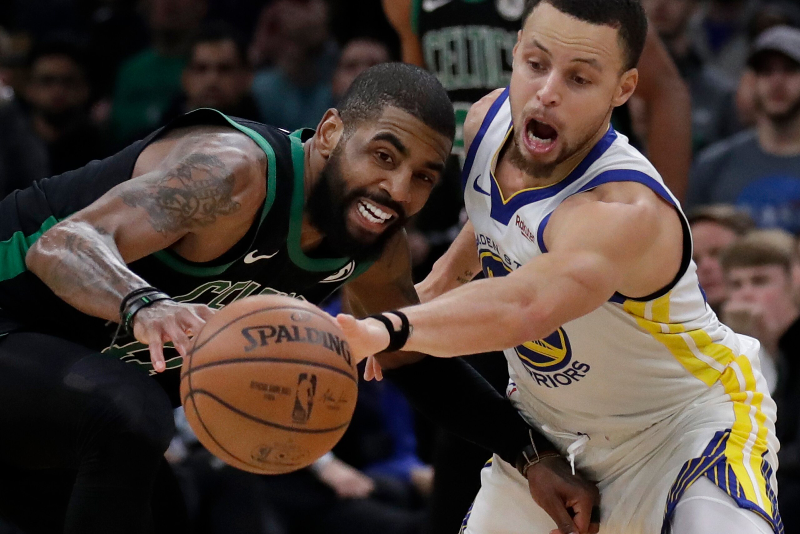 Celtics guard Kyrie Irving's point production on Super Bowl Sunday will be compared to running back Rex Burkhead's yardage total in a cross-sport prop bet.