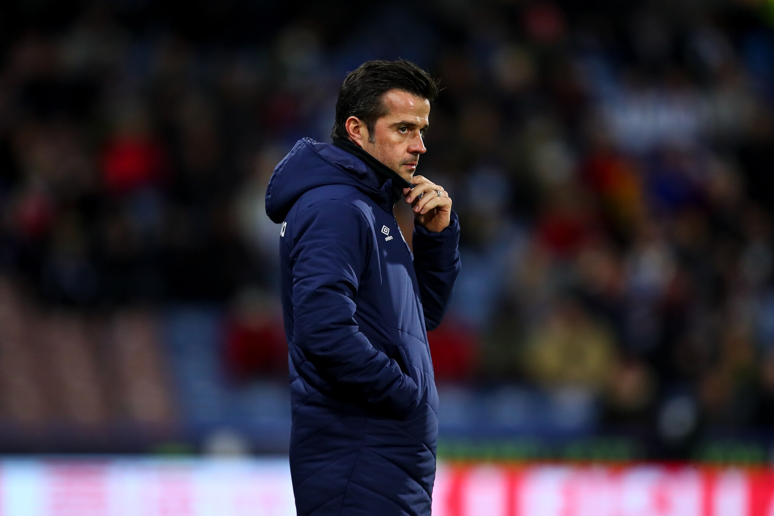 HUDDERSFIELD, ENGLAND - JANUARY 29:  Marco Silva the head coach / manager of Everton during the Premier League match between Huddersfield Town and Everton FC at John Smith's Stadium on January 29, 2019 in Huddersfield, United Kingdom. (Photo by Robbie Jay