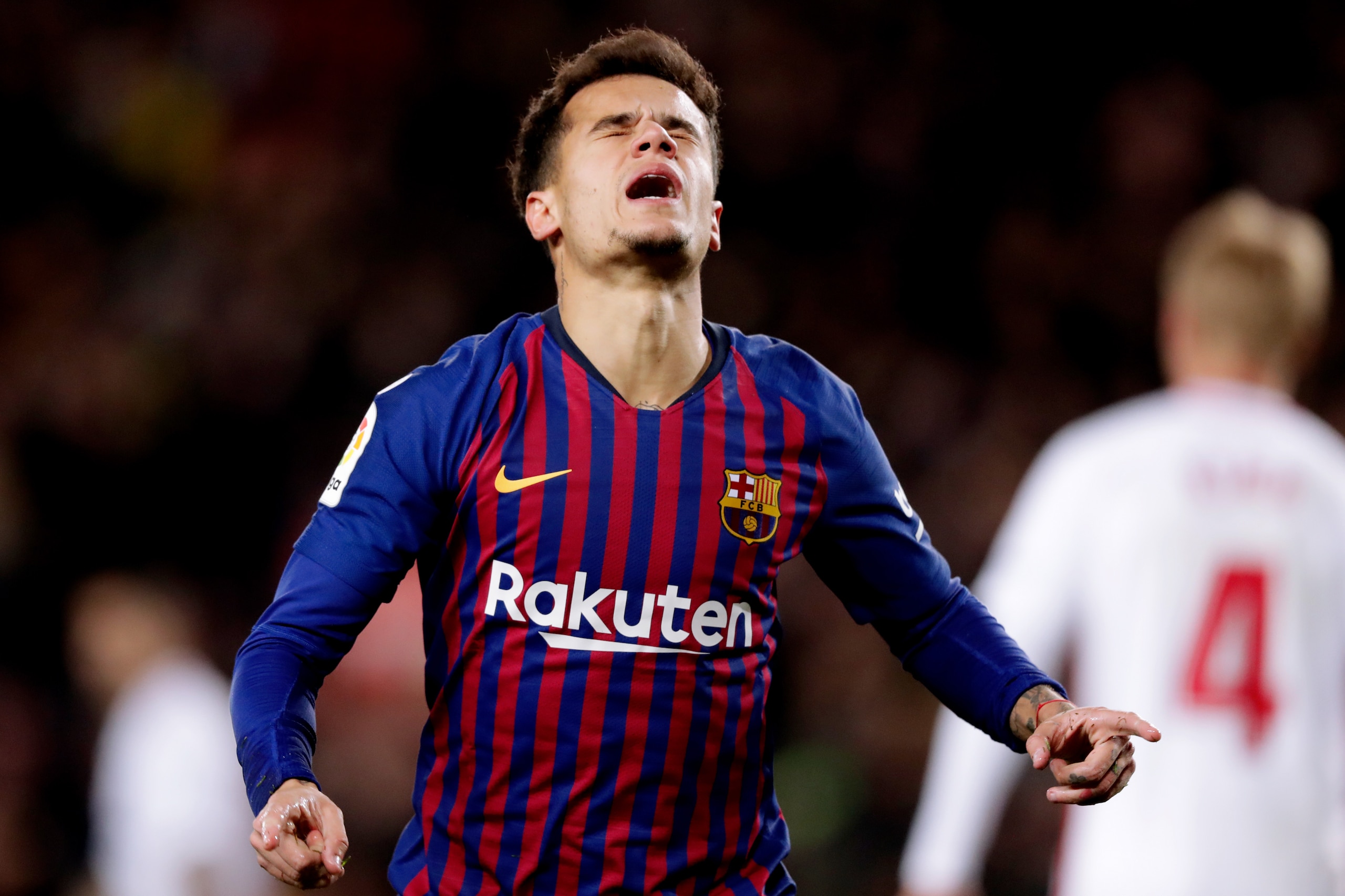BARCELONA, SPAIN - JANUARY 30: Philippe Coutinho of FC Barcelona celebrates during the Spanish Copa del Rey match between FC Barcelona v Sevilla at the Camp Nou on January 30, 2019 in Barcelona Spain (Photo by Jeroen Meuwsen/Soccrates/Getty Images) BARCELONA, SPAIN - JANUARY 30: Philippe Coutinho of FC Barcelona celebrates during the Spanish Copa del Rey match between FC Barcelona v Sevilla at the Camp Nou on January 30, 2019 in Barcelona Spain (Photo by Jeroen Meuwsen/Soccrates/Getty Images)