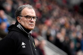 ROTHERHAM, ENGLAND - JANUARY 26: Marcelo 
Bielsa manager of Leeds United looks on during the Sky Bet Championship match between Rotherham United and Leeds United at The New York Stadium on January 26, 2019 in Rotherham, England. (Photo by George Wood/Gett