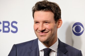 NEW YORK, NY - MAY 16:  Tony Romo attends the 2018 CBS Upfront at The Plaza Hotel on May 16, 2018 in New York City.  (Photo by Matthew Eisman/Getty Images)