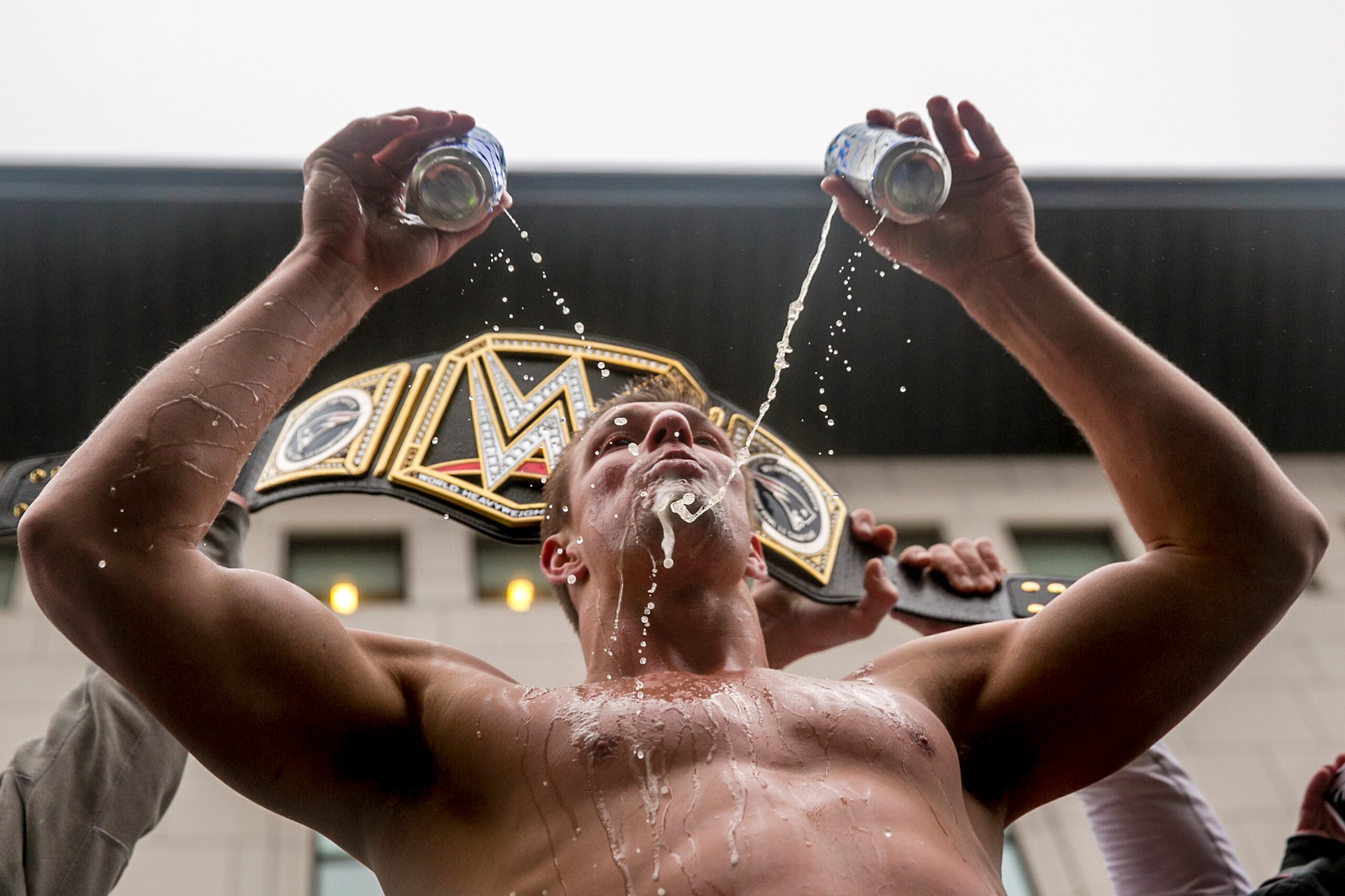BOSTON, MA - FEBRUARY 07: Rob Gronkowski of the New England Patriots drinks beer during the Super Bowl victory parade on February 7, 2017 in Boston, Massachusetts. The Patriots defeated the Atlanta Falcons 34-28 in overtime in Super Bowl 51. (Photo by Bil BOSTON, MA - FEBRUARY 07: Rob Gronkowski of the New England Patriots drinks beer during the Super Bowl victory parade on February 7, 2017 in Boston, Massachusetts. The Patriots defeated the Atlanta Falcons 34-28 in overtime in Super Bowl 51. (Photo by Bil