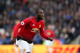 LEICESTER, ENGLAND - FEBRUARY 03: Romelu Lukaku of Manchester United during the Premier League match between Leicester City and Manchester United at The King Power Stadium on February 3, 2019 in Leicester, United Kingdom. (Photo by James Williamson - AMA/