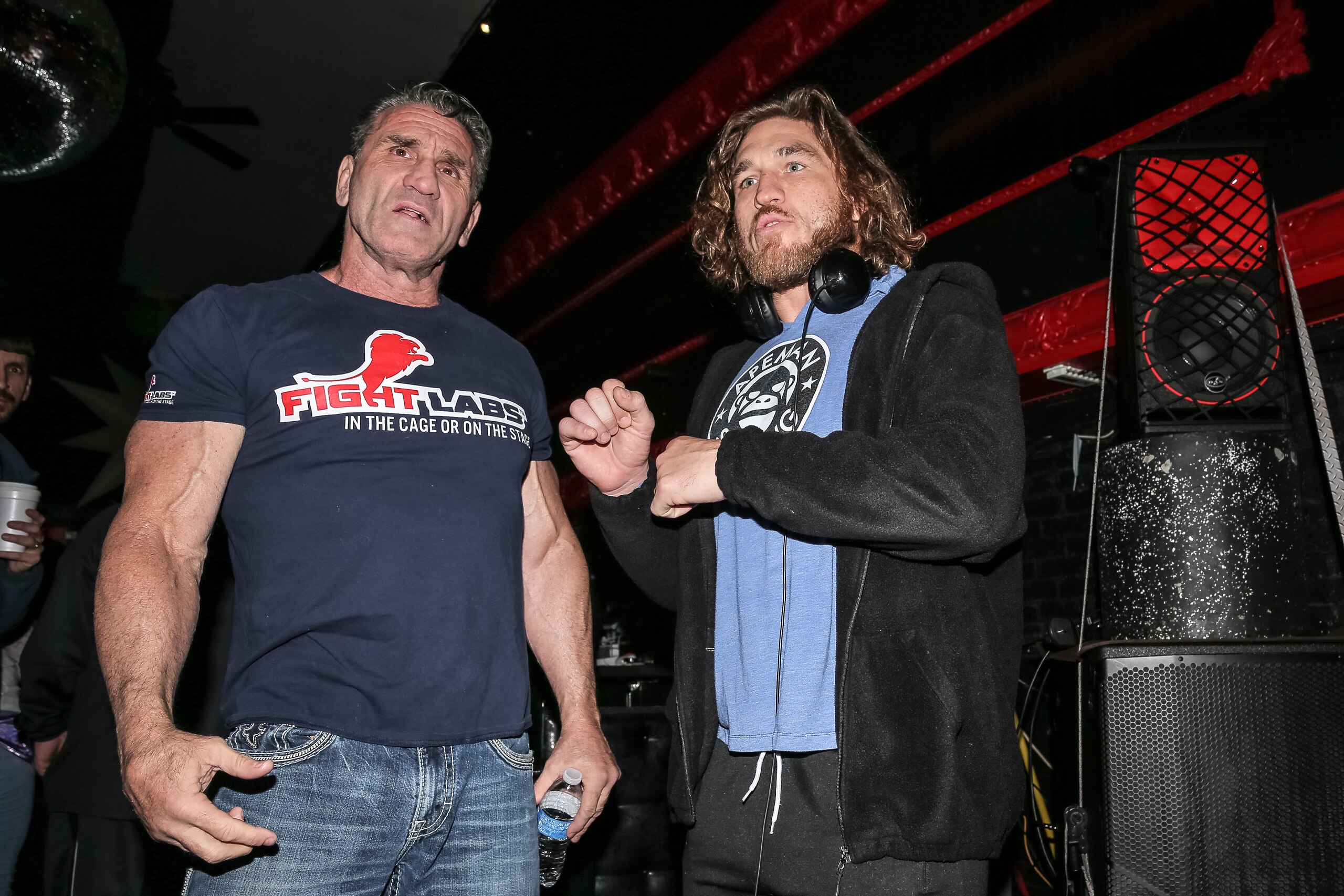 Shamrock and Lawlor planning out their match