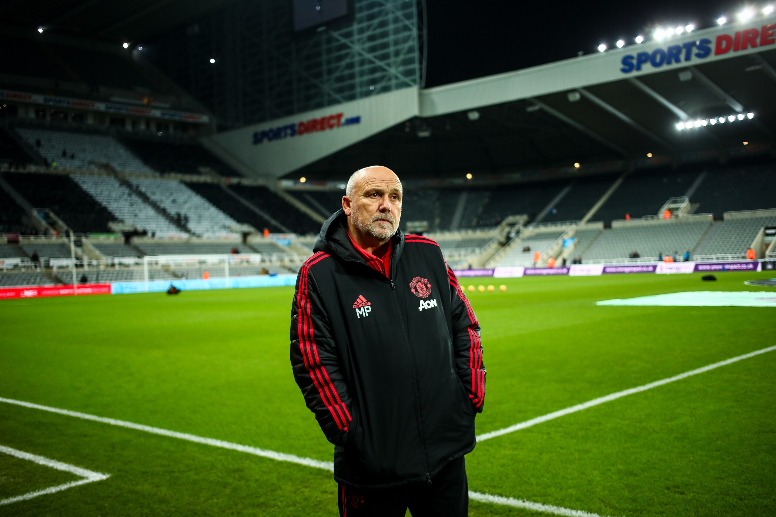 NEWCASTLE UPON TYNE, ENGLAND - JANUARY 02:  Mike Phelan the assistant head coach / manager of Manchester United prior to the Premier League match between Newcastle United and Manchester United at St. James Park on January 2, 2019 in Newcastle upon Tyne, U