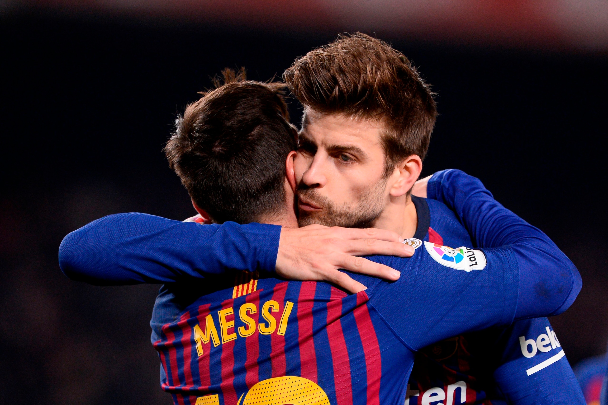Barcelona's Argentinian forward Lionel Messi (L) celebrates with Barcelona's Spanish defender Gerard Pique after scoring a goal during the Spanish League football match between Barcelona and Leganes at the Camp Nou stadium in Barcelona on January 20, 2019 Barcelona's Argentinian forward Lionel Messi (L) celebrates with Barcelona's Spanish defender Gerard Pique after scoring a goal during the Spanish League football match between Barcelona and Leganes at the Camp Nou stadium in Barcelona on January 20, 2019