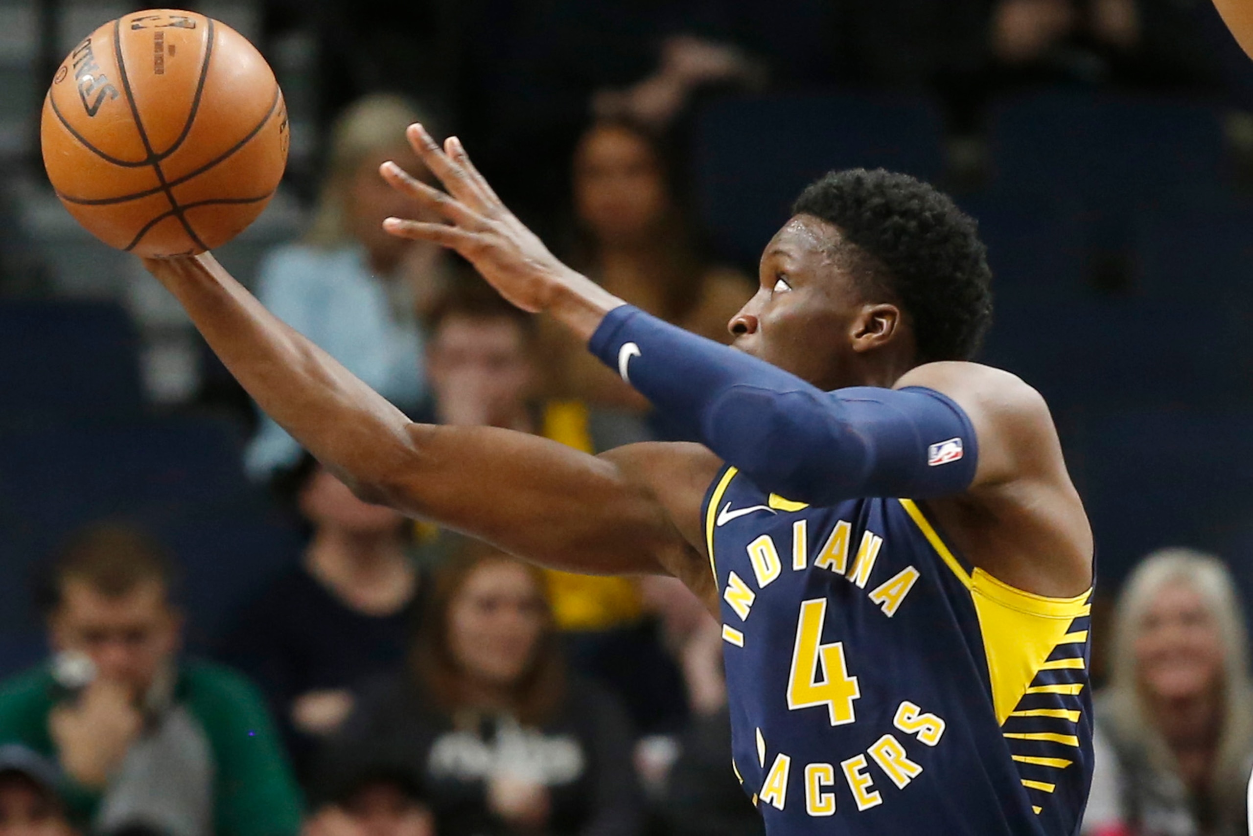 In leading Indiana to the playoffs after arriving in the Paul George trade, Oladipo was named the NBA's Most Improved Player last season. In leading Indiana to the playoffs after arriving in the Paul George trade, Oladipo was named the NBA's Most Improved Player last season.