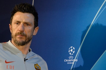 AS Roma's Italian coach Eusebio Di Francesco arrives for a press conference at the Dragao stadium in Porto on March 5, 2019, on the eve of the UEFA Champions League round of 16 second leg football match between FC Porto and AS Roma. (Photo by MIGUEL RIOPA