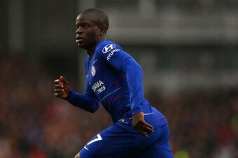 LONDON,ENGLAND - MARCH 3: NGolo Kante of Chelsea FC during the Premier League match between Fulham FC and Chelsea FC at Craven Cottage on March 3, 2019 in London, United Kingdom. (Photo by Chloe Knott - Danehouse/Getty Images)