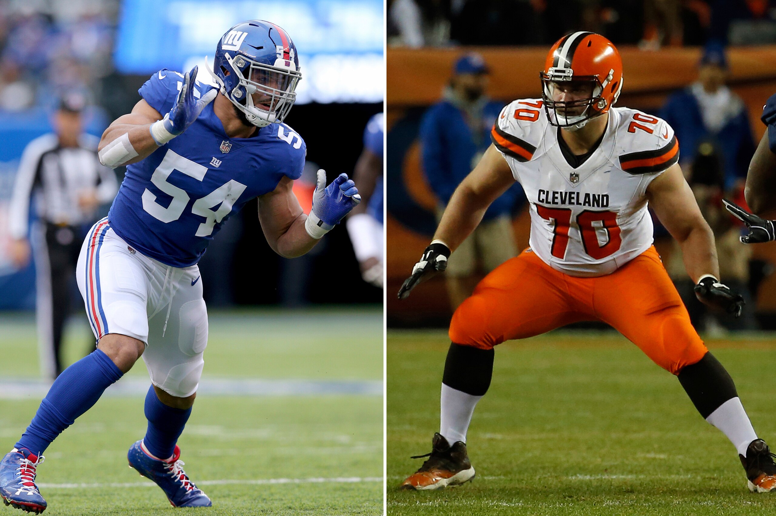 Olivier Vernon (left), Kevin Zeitler (right)