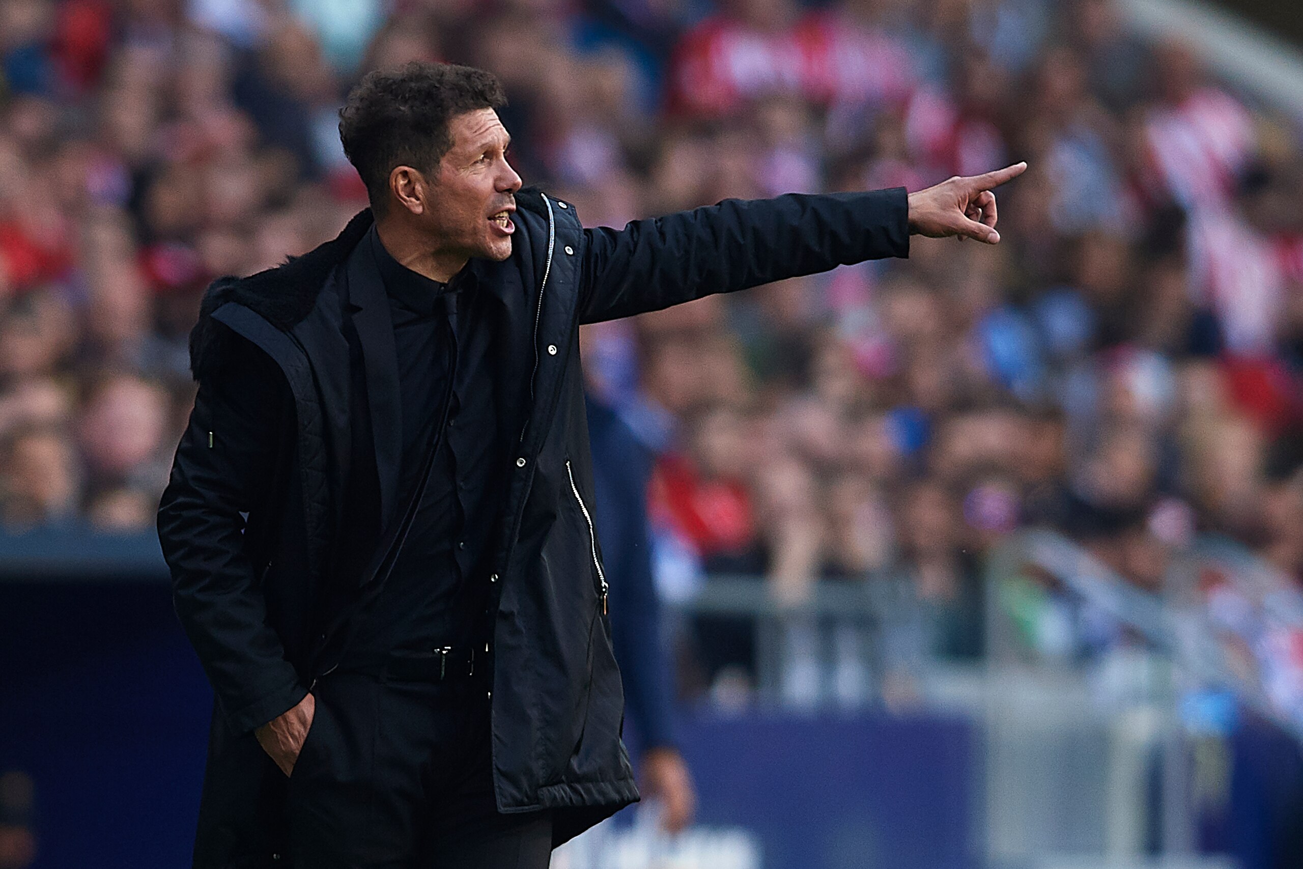 MADRID, SPAIN - MARCH 09: Diego Pablo Simeone, Manager of Atletico de Madrid reacts during the La Liga match between  Club Atletico de Madrid and CD Leganes at Wanda Metropolitano on March 09, 2019 in Madrid, Spain. (Photo by Quality Sport Images/Getty Im