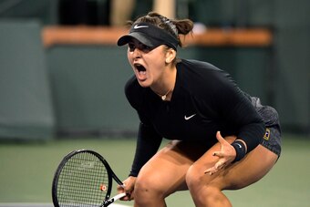 Bianca Andreescu has risen from wild-card status to reach the final round at Indian Wells.