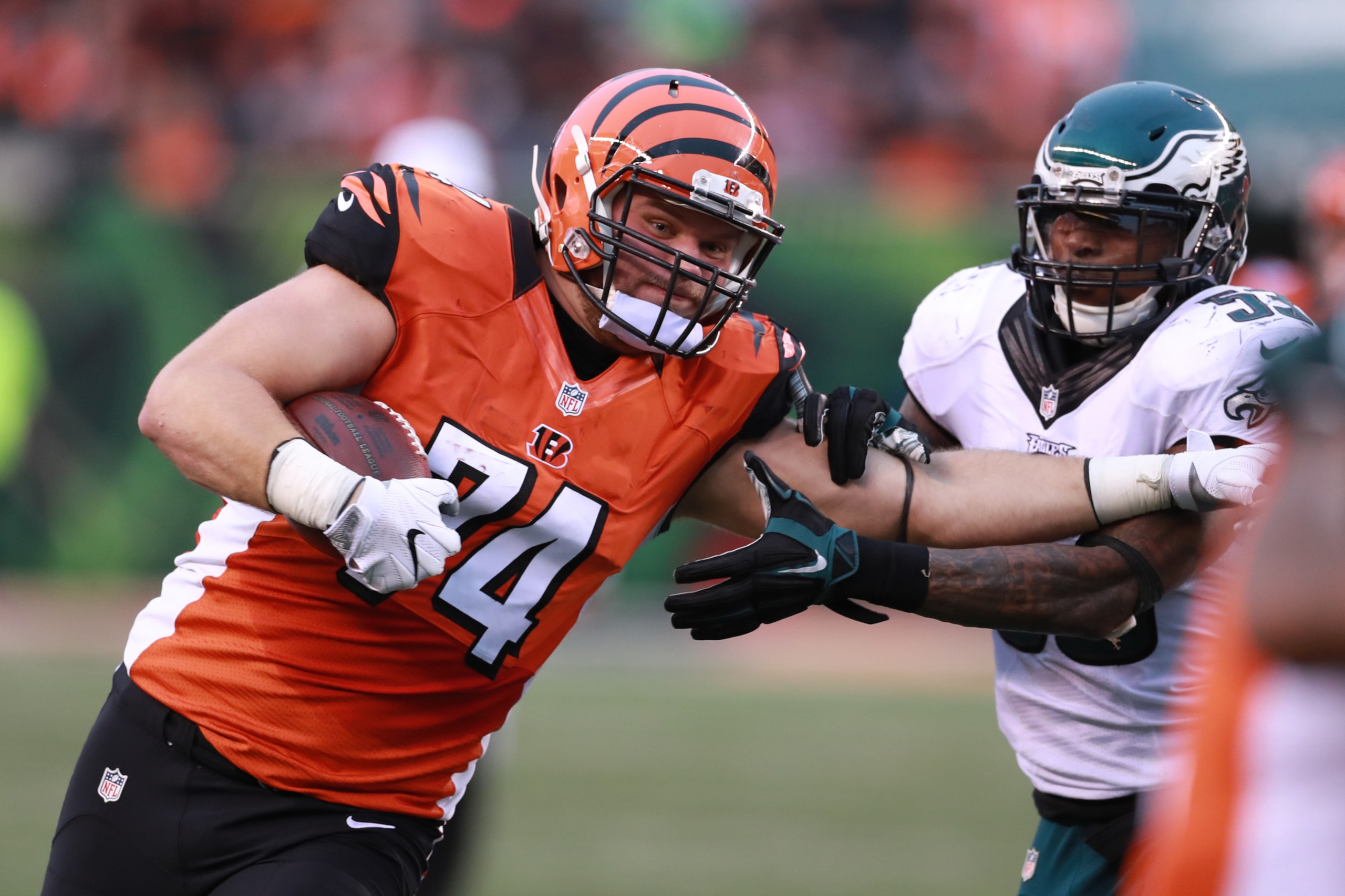 Jake Fisher is considering a position change from tackle to tight end.