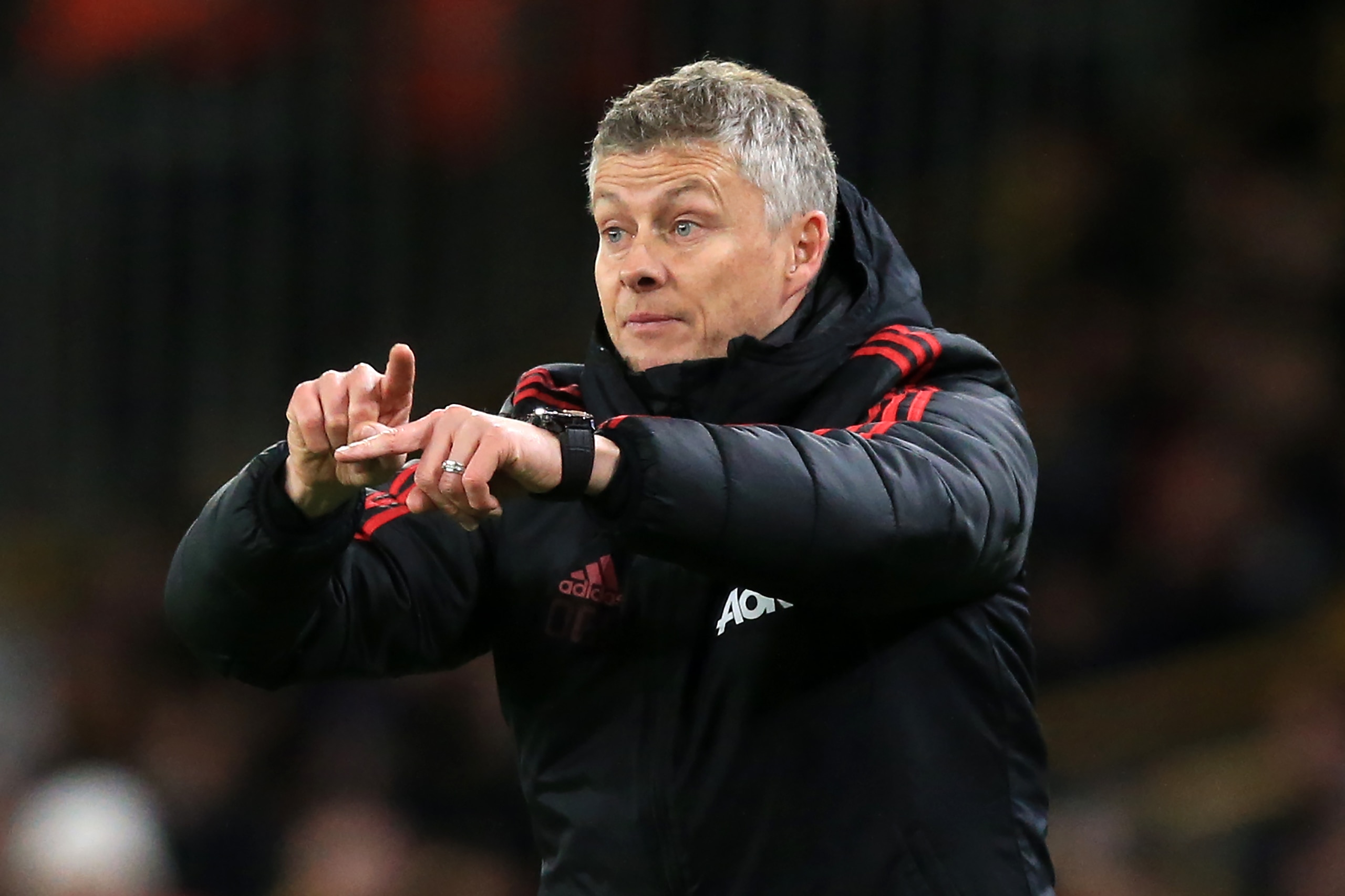 Manchester United's Norwegian head coach Ole Gunnar Solskjaer gestures on the touchline during the FA Cup quarter-final football match between Wolverhampton Wanderers and Manchester United at the Molineux stadium in Wolverhampton, central England on March Manchester United's Norwegian head coach Ole Gunnar Solskjaer gestures on the touchline during the FA Cup quarter-final football match between Wolverhampton Wanderers and Manchester United at the Molineux stadium in Wolverhampton, central England on March
