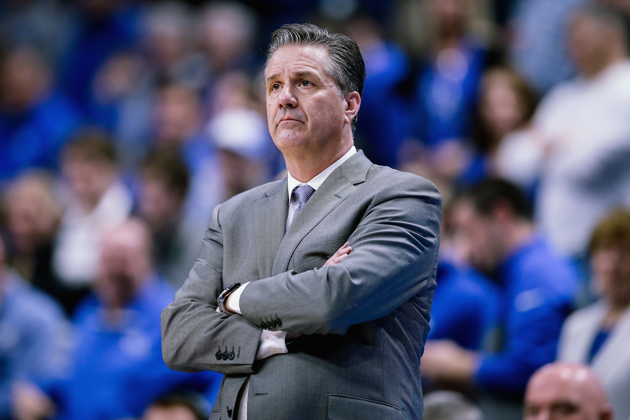 LEXINGTON, KENTUCKY - MARCH 09: Head coach John Calipari of the Kentucky Wildcats looks on in the second half against the Florida Gators at Rupp Arena on March 09, 2019 in Lexington, Kentucky. (Photo by Dylan Buell/Getty Images) LEXINGTON, KENTUCKY - MARCH 09: Head coach John Calipari of the Kentucky Wildcats looks on in the second half against the Florida Gators at Rupp Arena on March 09, 2019 in Lexington, Kentucky. (Photo by Dylan Buell/Getty Images)